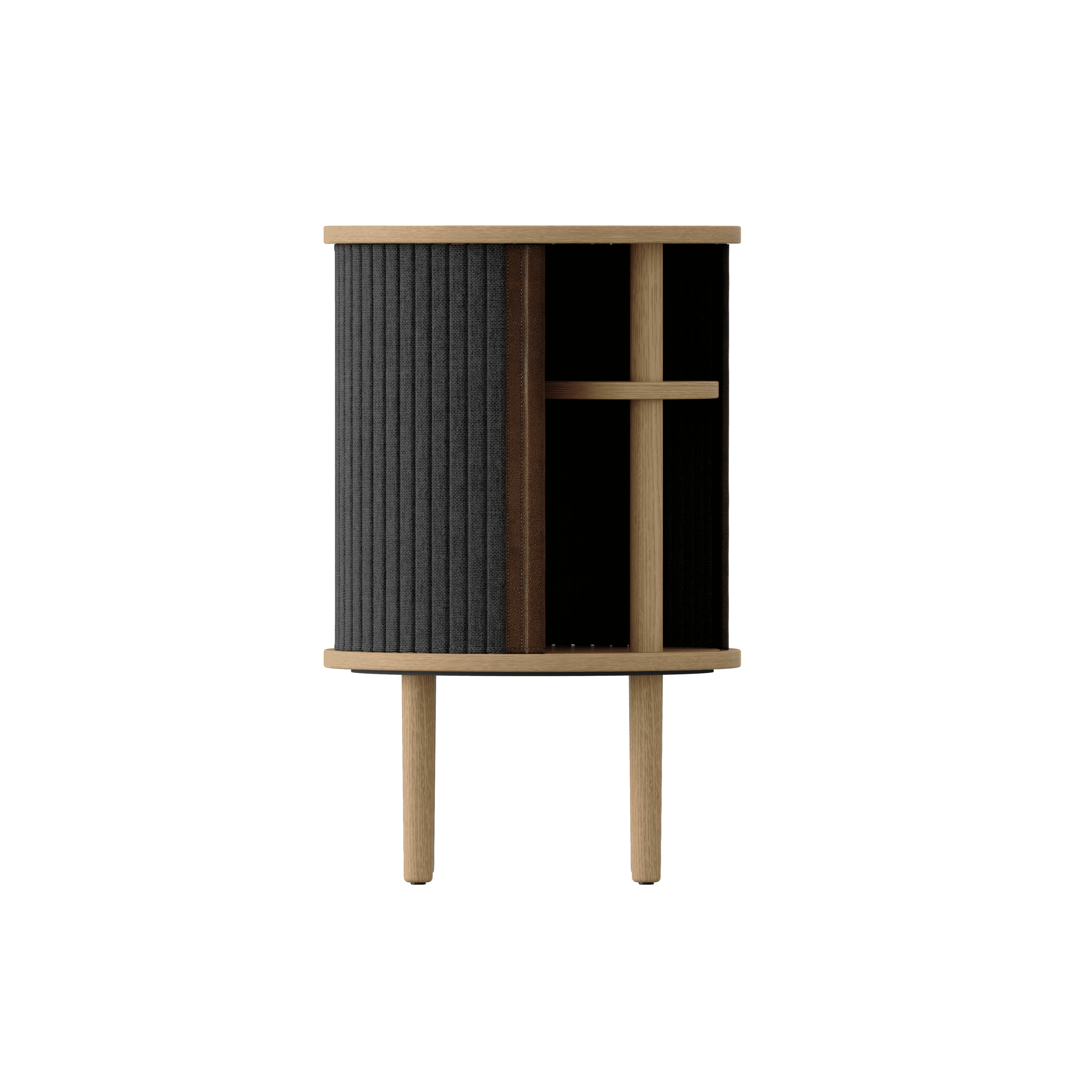 Stolik boczny AUDACIOUS antracytowy z dębem UMAGE Eye on Design