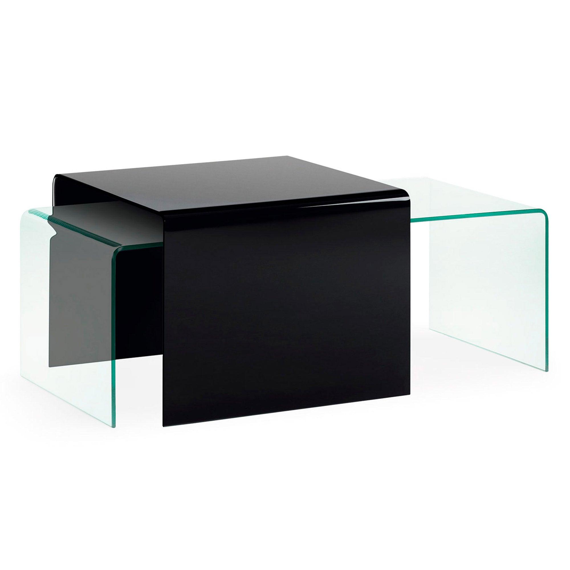 Stolik boczny BURANO przezroczyste szkło La Forma Eye on Design