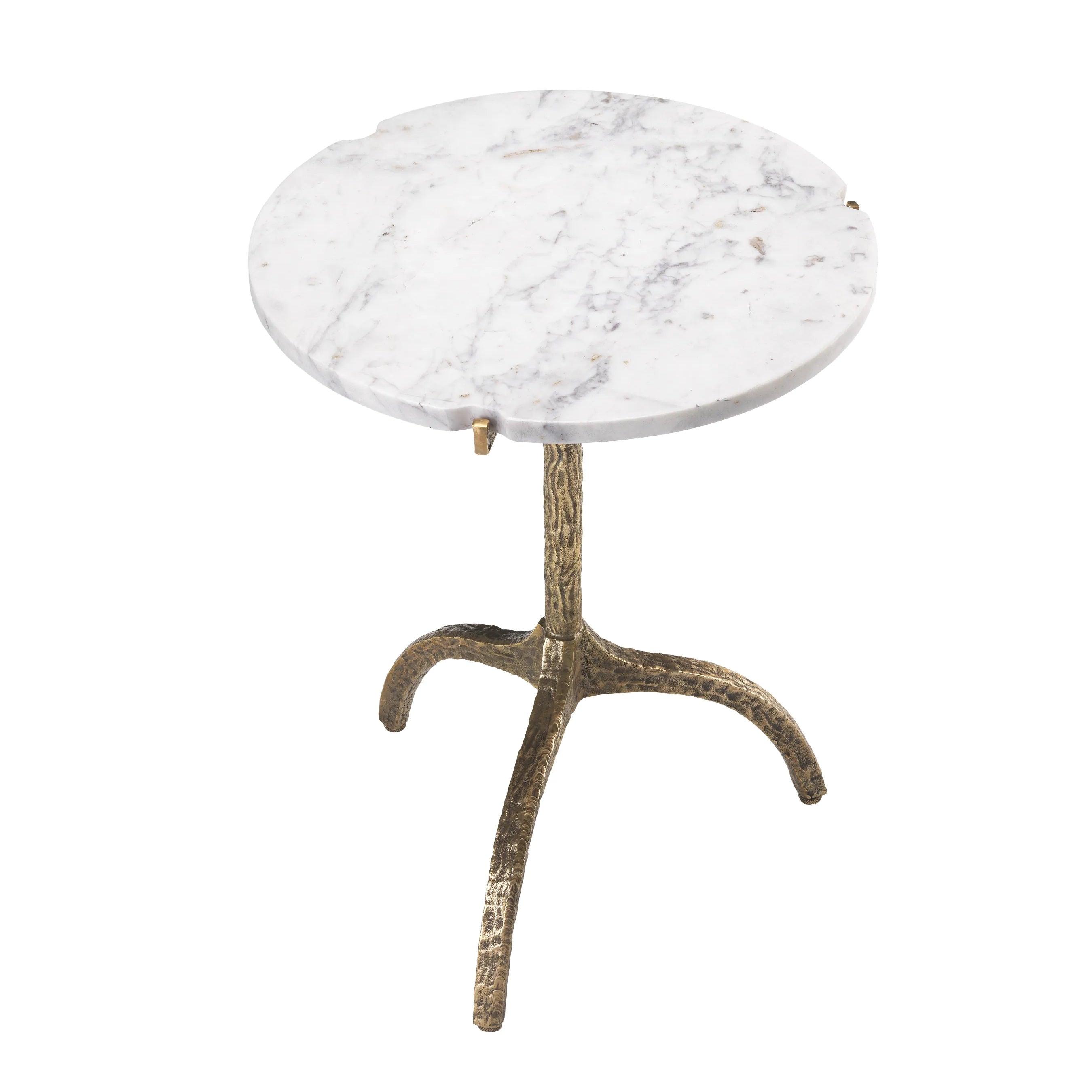 Stolik boczny CORTINA biały marmur Eichholtz Eye on Design