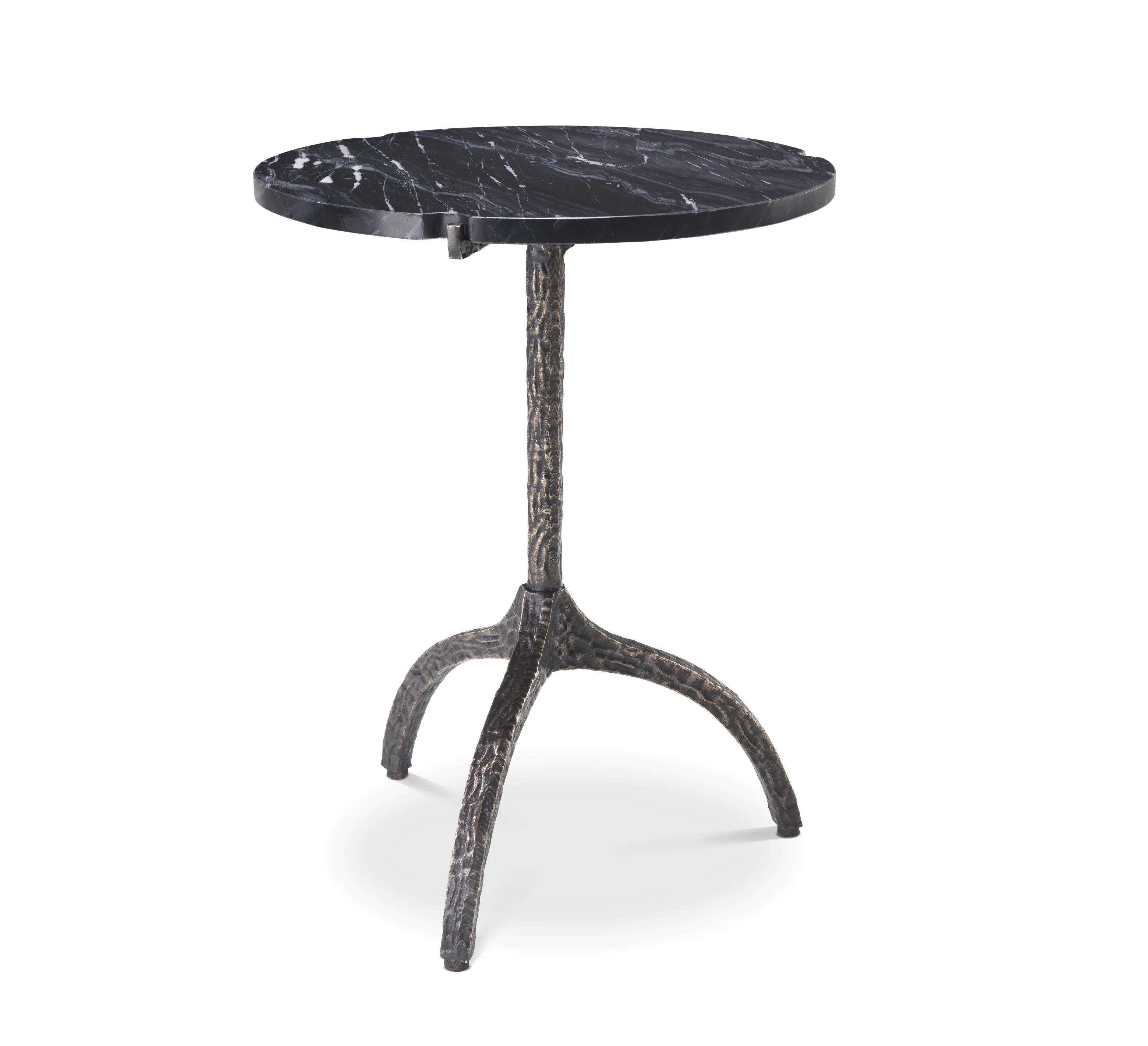 Stolik boczny CORTINA czarny marmur Eichholtz Eye on Design