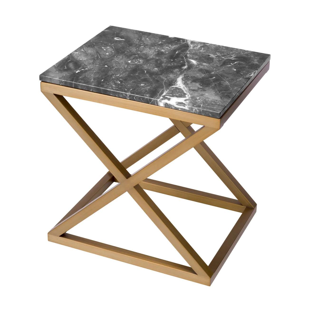 Stolik boczny CRISS CROSS szary marmur Eichholtz Eye on Design