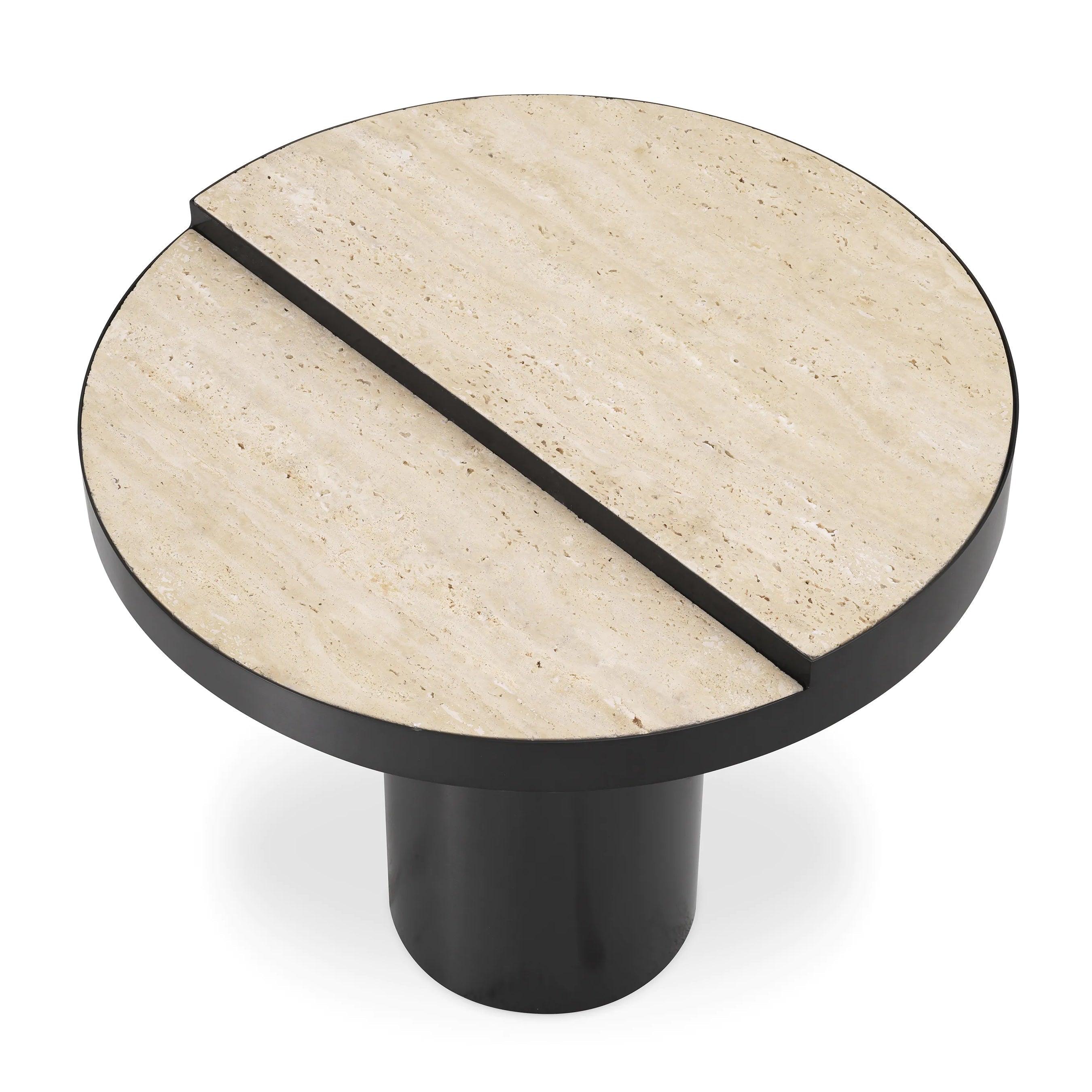 Stolik boczny EXCELSIOR trawertyn Eichholtz Eye on Design