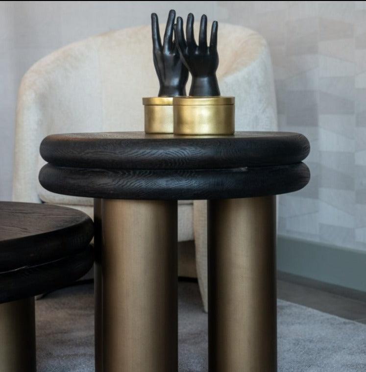 Stolik boczny MACARON mosiądz Richmond Interiors Eye on Design