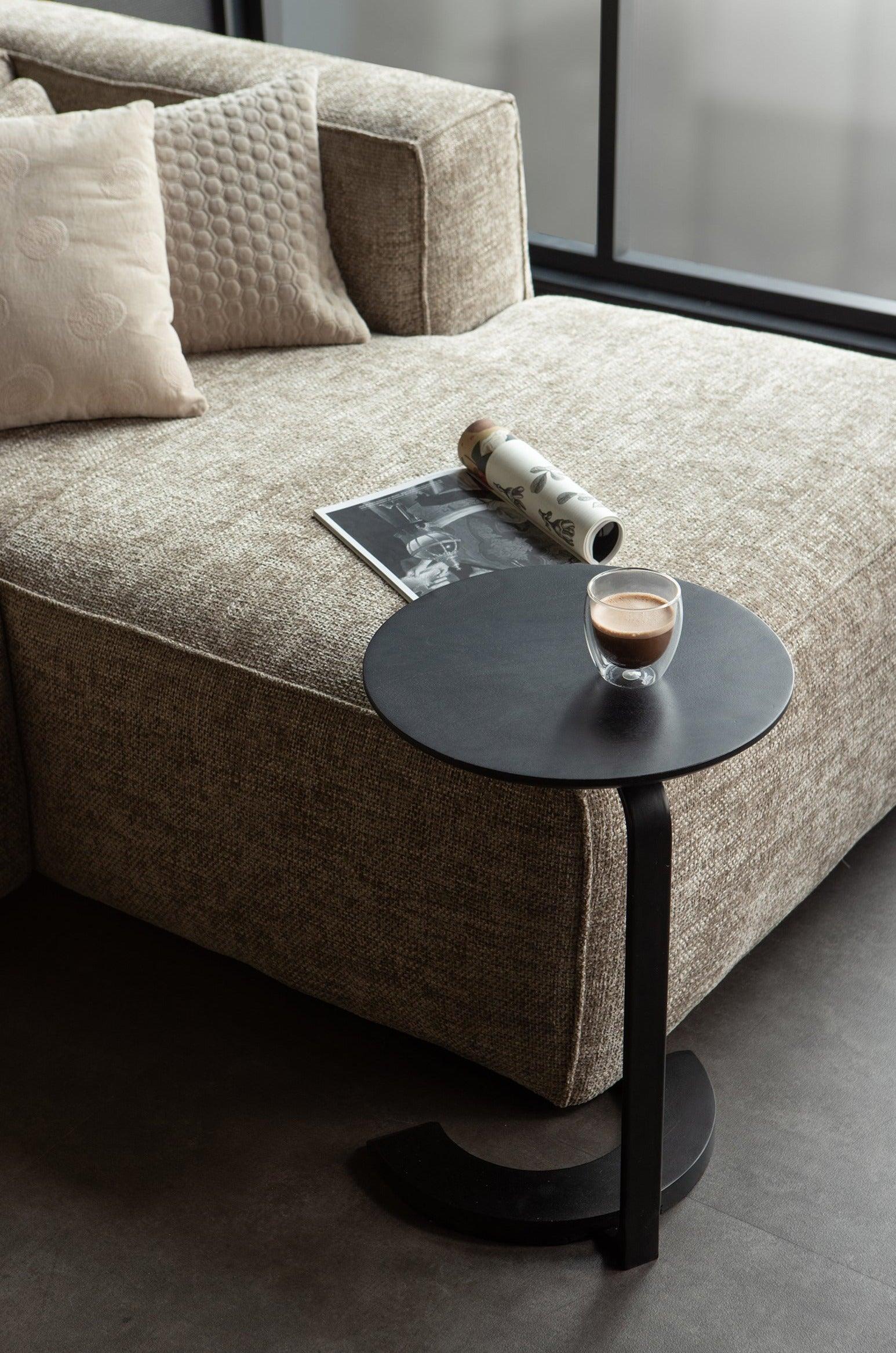 Stolik boczny metalowy czarny Woood Exclusive Eye on Design