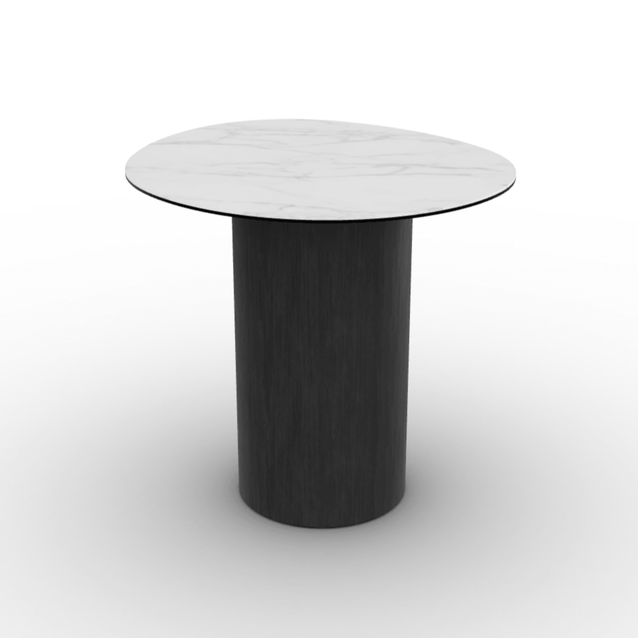 Stolik boczny MUSHROOM czarny matowy Calligaris biały ceramiczny marmur Eye on Design