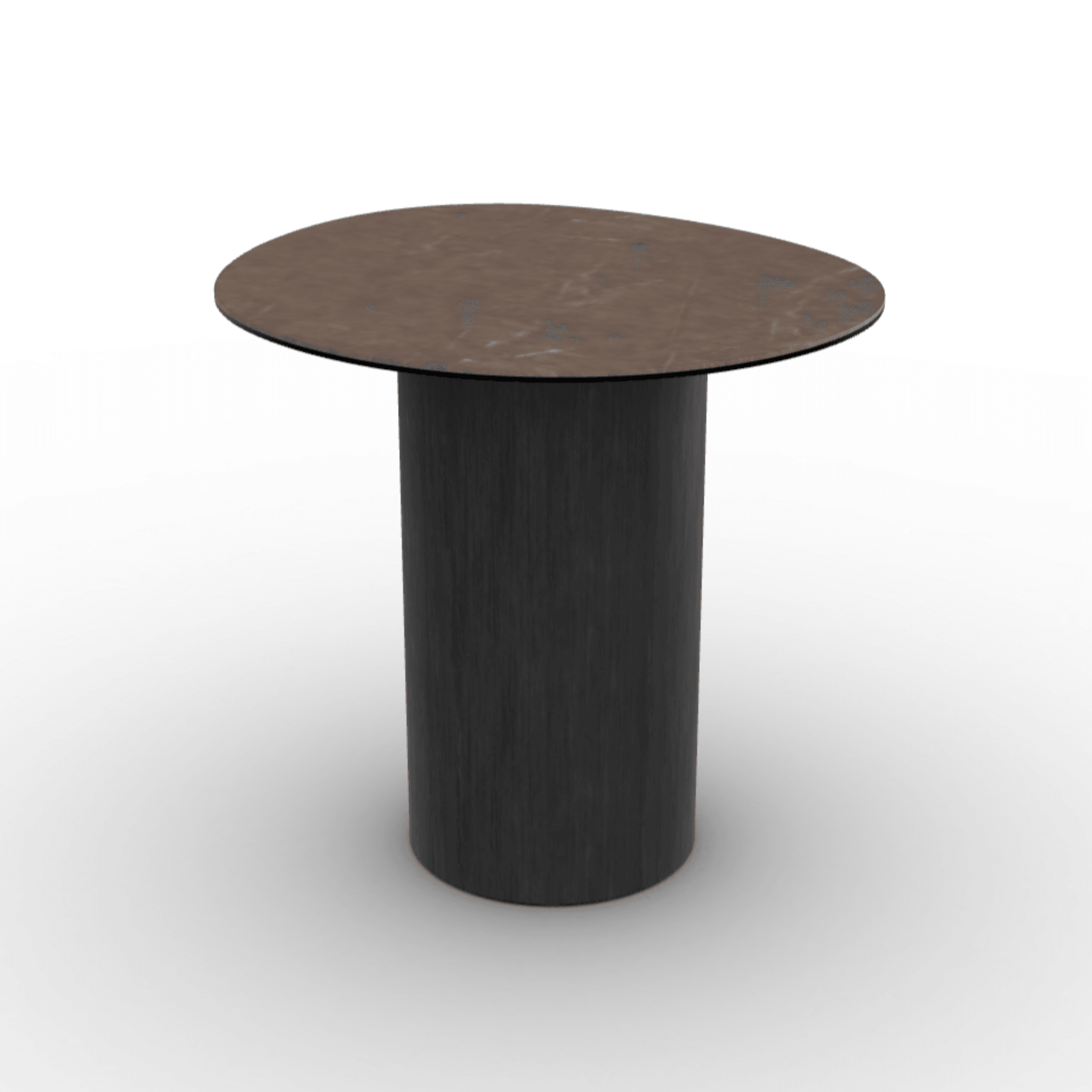 Stolik boczny MUSHROOM czarny matowy Calligaris brązowa ceramika Eye on Design