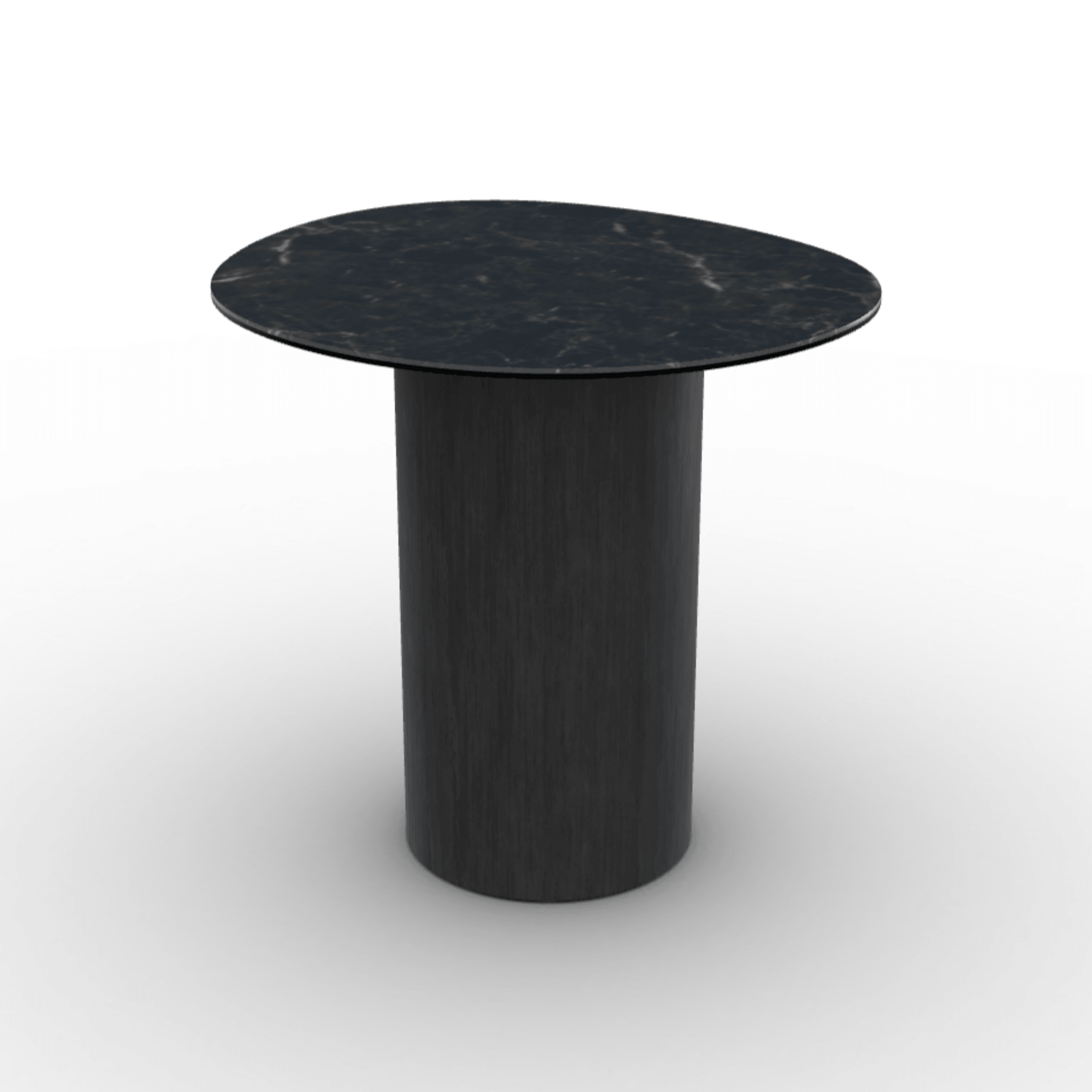 Stolik boczny MUSHROOM czarny matowy Calligaris czarny ceramiczny marmur Eye on Design