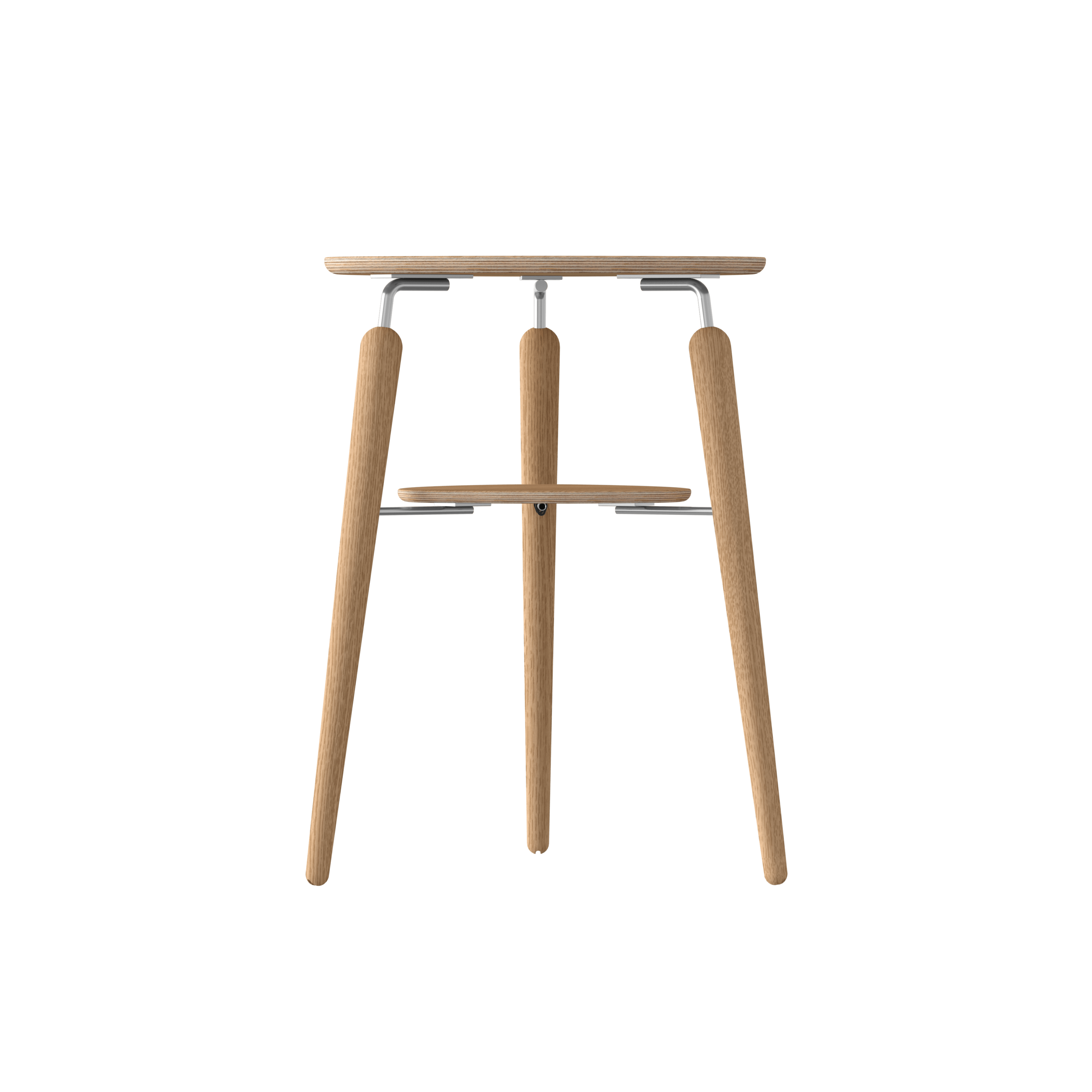 Stolik boczny MY SPOT dębowy ze srebrnym wykończeniem UMAGE Eye on Design