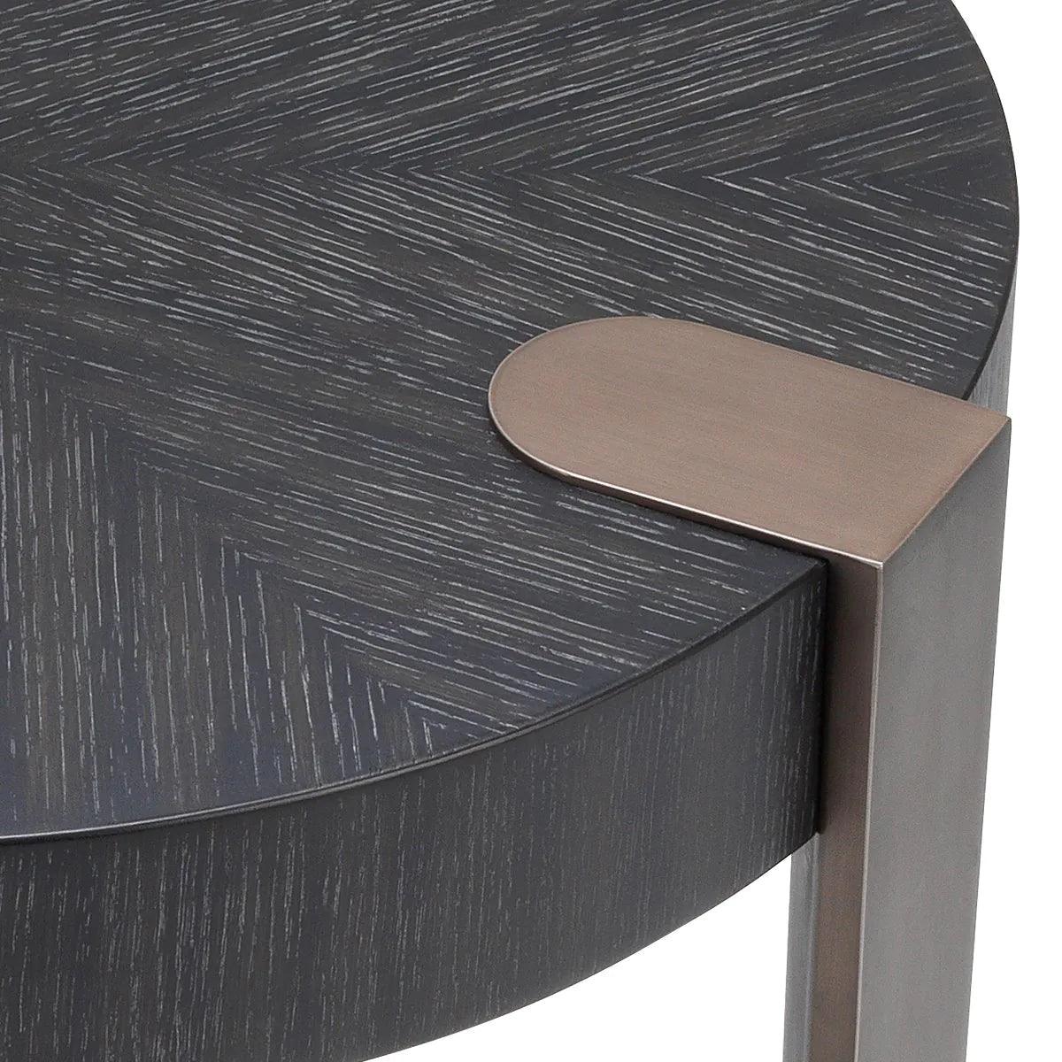 Stolik boczny OXNARD okleina dębowa antracytowa Eichholtz Eye on Design
