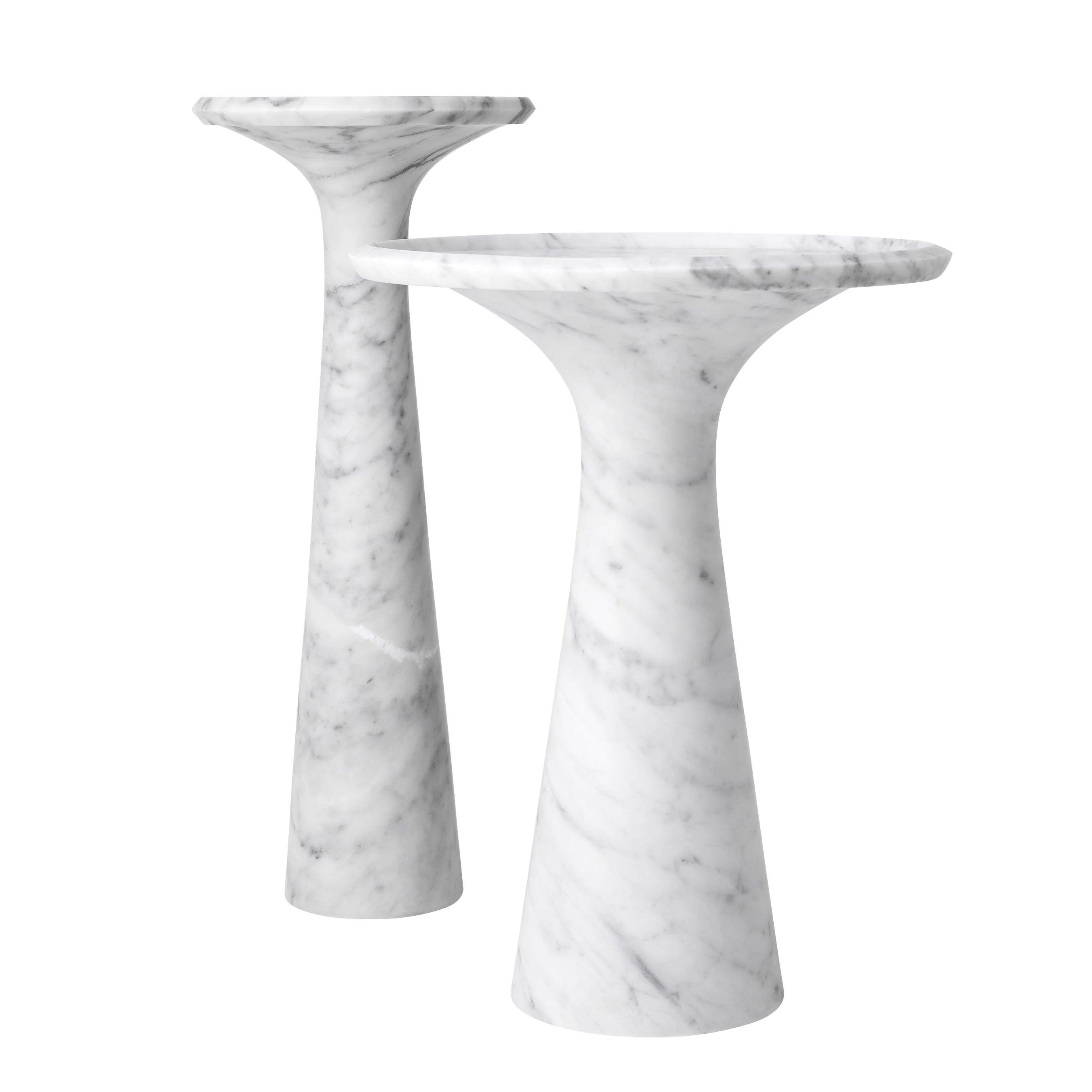 Stolik boczny POMPANO biały marmur Eichholtz Eye on Design