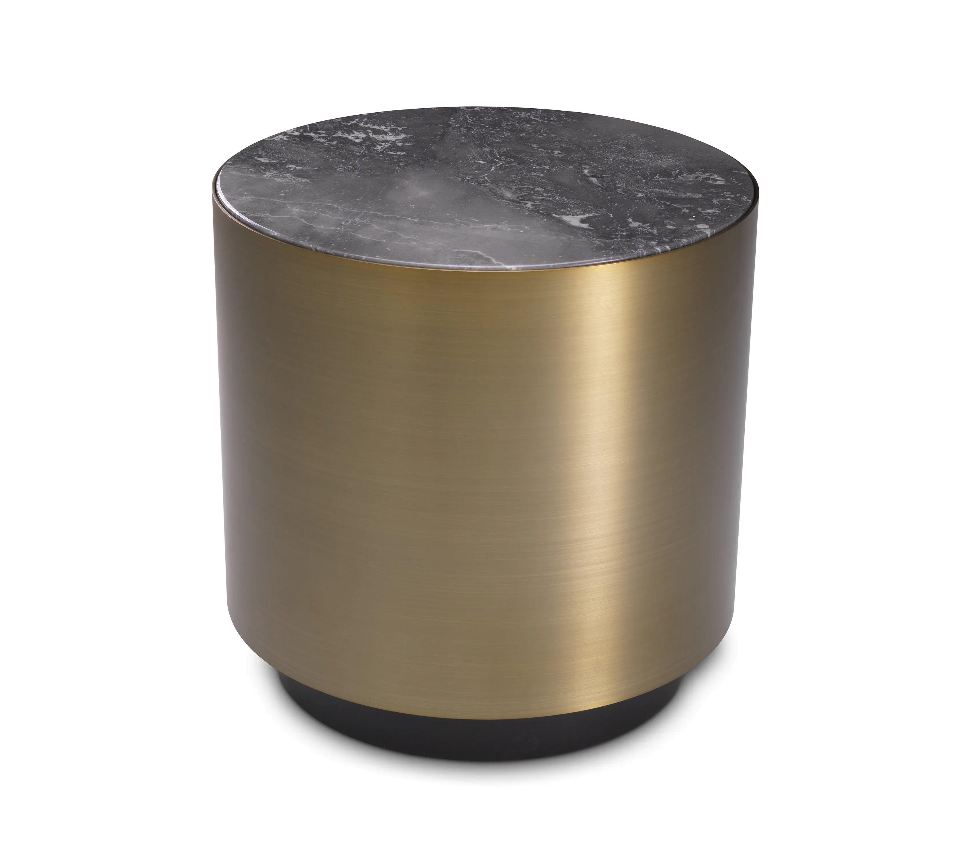 Stolik boczny PORTER ROUND szary marmur Eichholtz Eye on Design