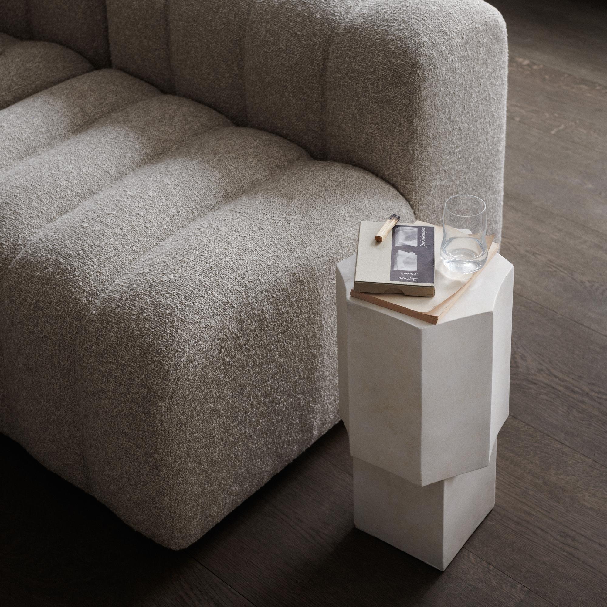 Stolik boczny QUARTZ biały beton NORR11 Eye on Design