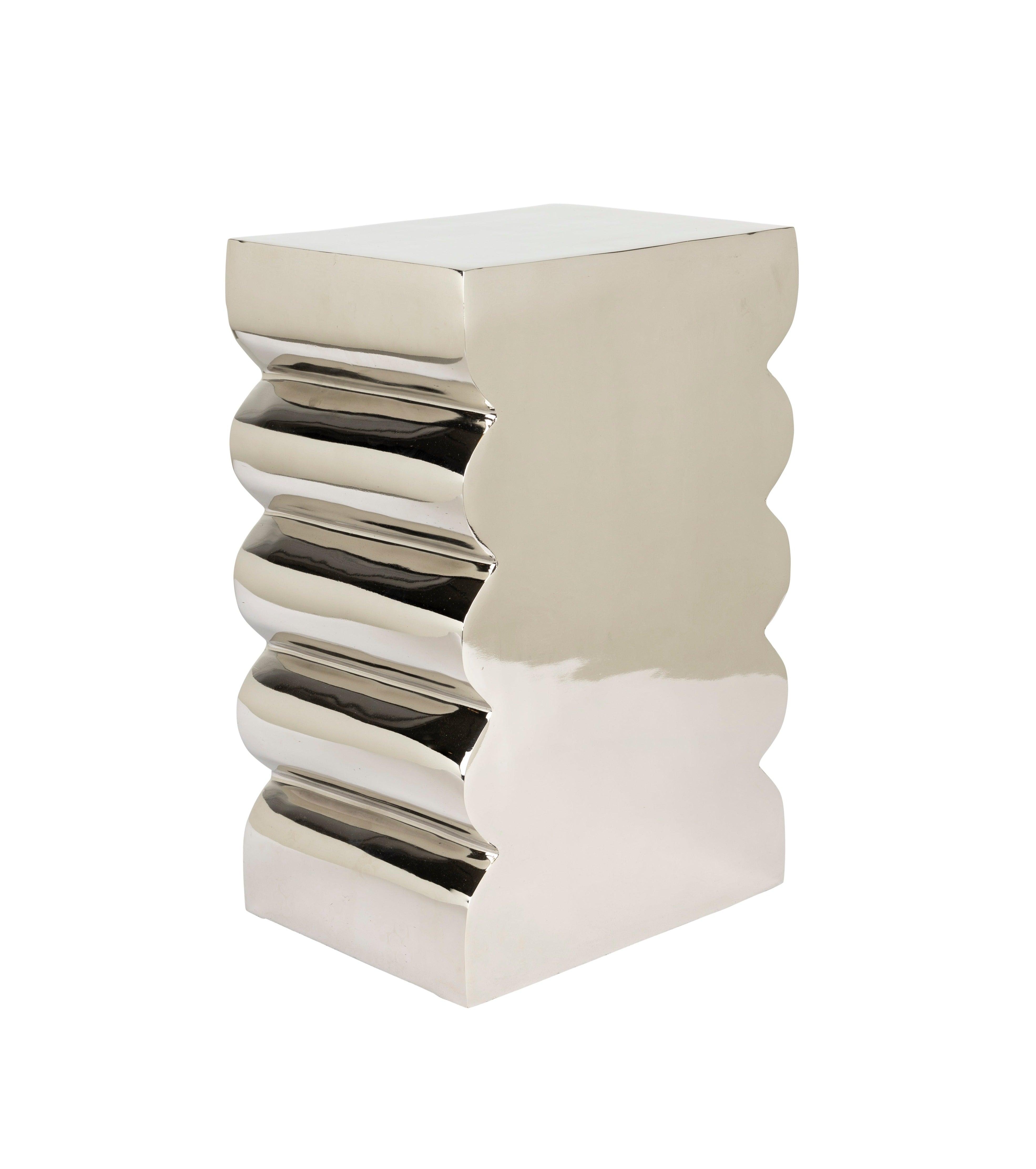 Stolik CURVES błyszczący srebrny Zuiver Eye on Design