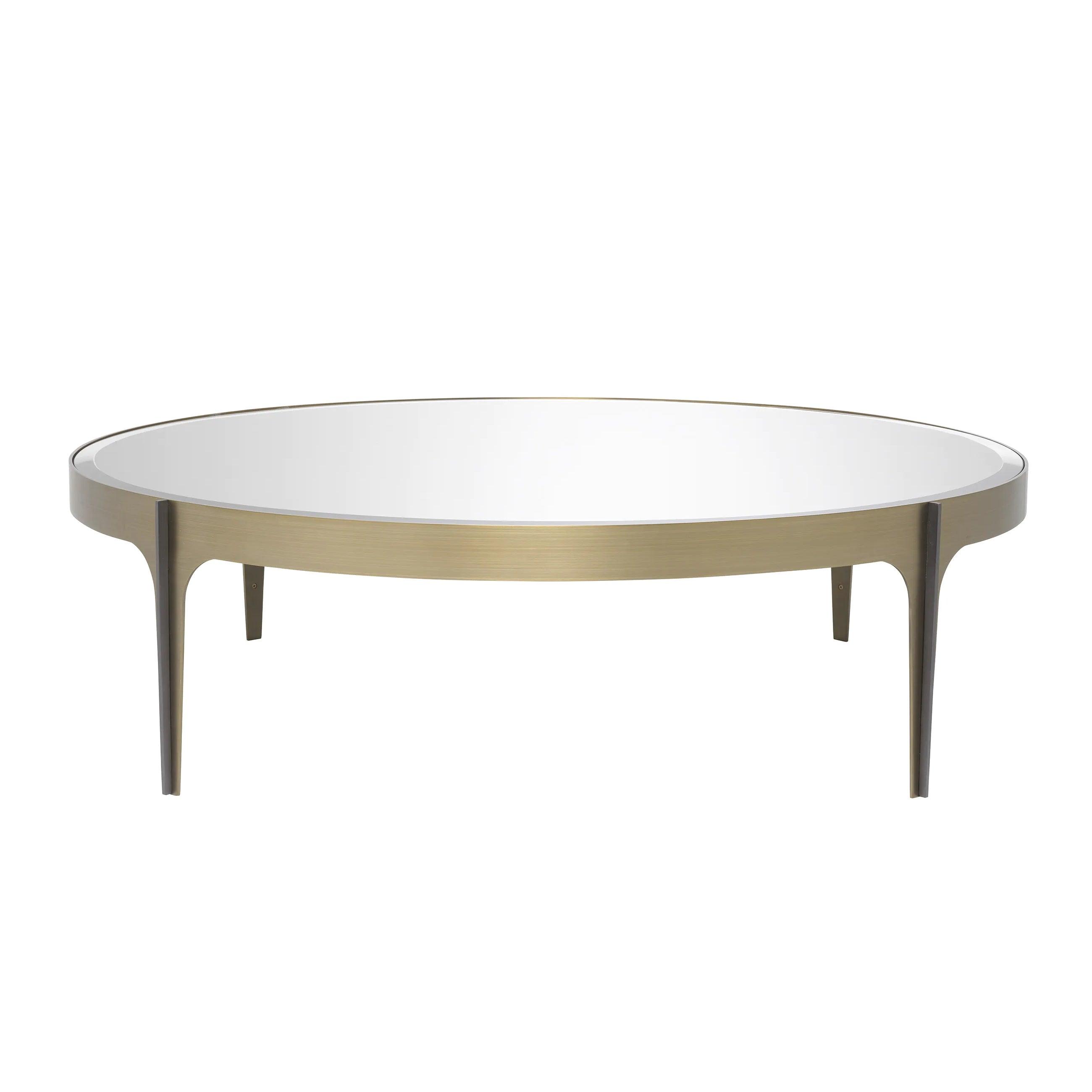 Stolik kawowy ARTEMISA szklany blat z mosiężną podstwą Eichholtz 124 cm Eye on Design