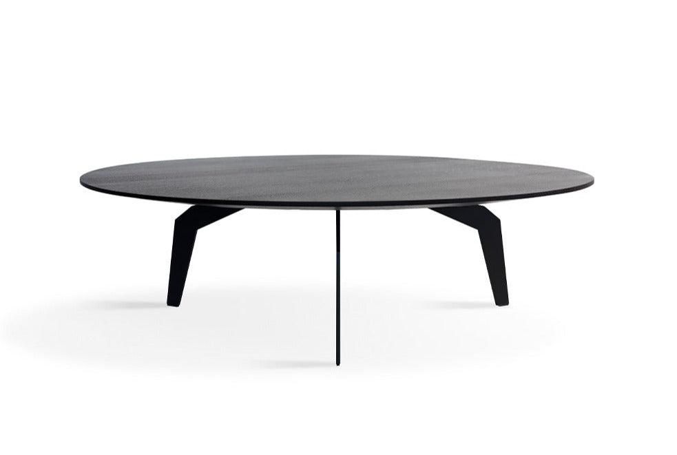 Stolik kawowy FEZA drewniany z czarną podstawą Nobonobo Eye on Design