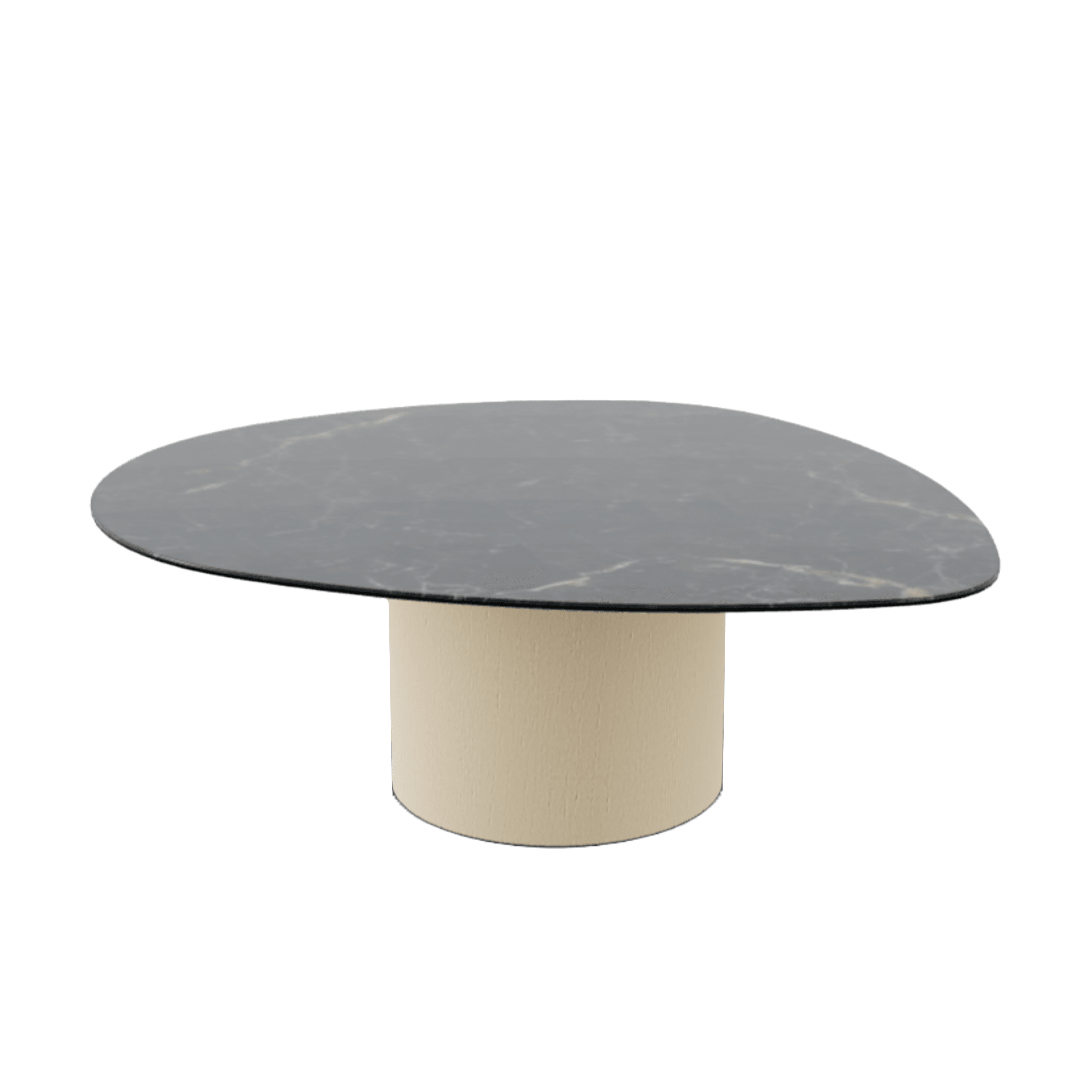 Stolik kawowy MUSHROOM jesionowa podstawa Calligaris czarny ceramiczny marmur Eye on Design