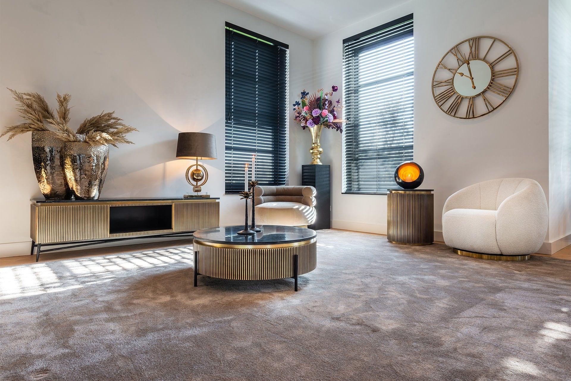 Stolik kawowy okrągły IRONVILLE złoty Richmond Interiors Eye on Design