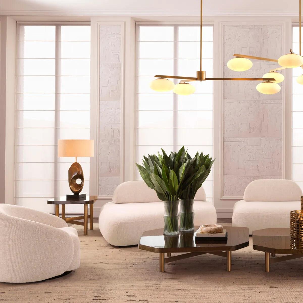 Stolik kawowy ORACLE fornir klonowy z mosiądzem Eichholtz Eye on Design