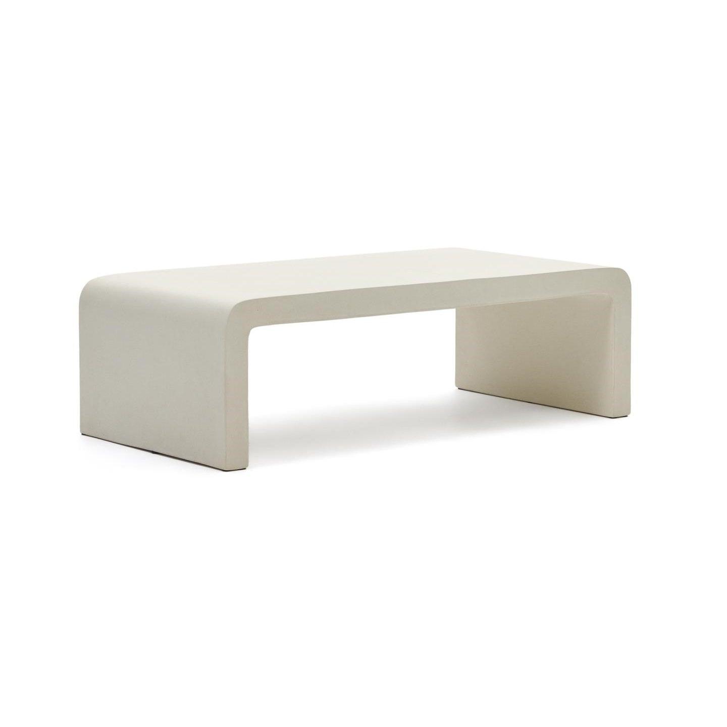 Stolik kawowy prostokątny AIGUABLAVA biały cement La Forma Eye on Design