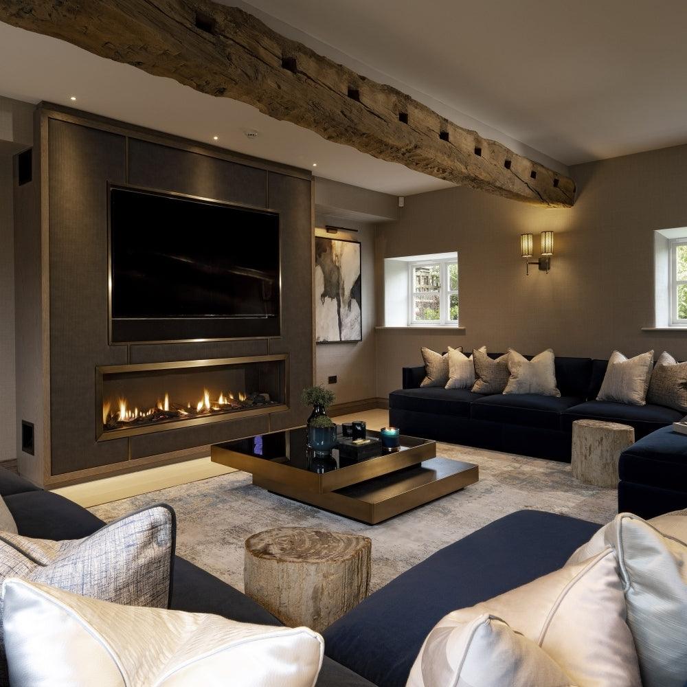 Stolik kawowy SHELTON czarne szkło Eichholtz Eye on Design