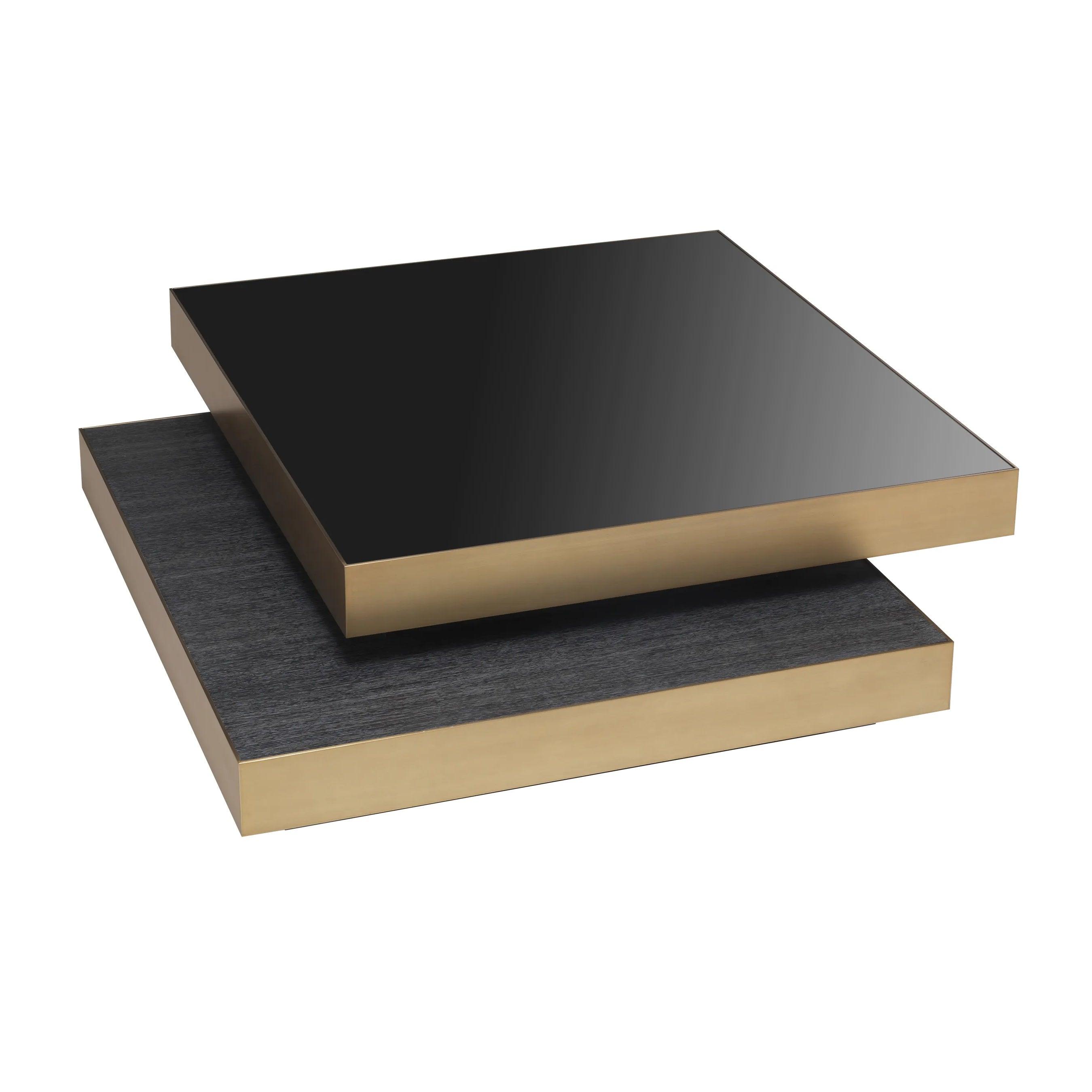 Stolik kawowy SHELTON czarne szkło Eichholtz Eye on Design