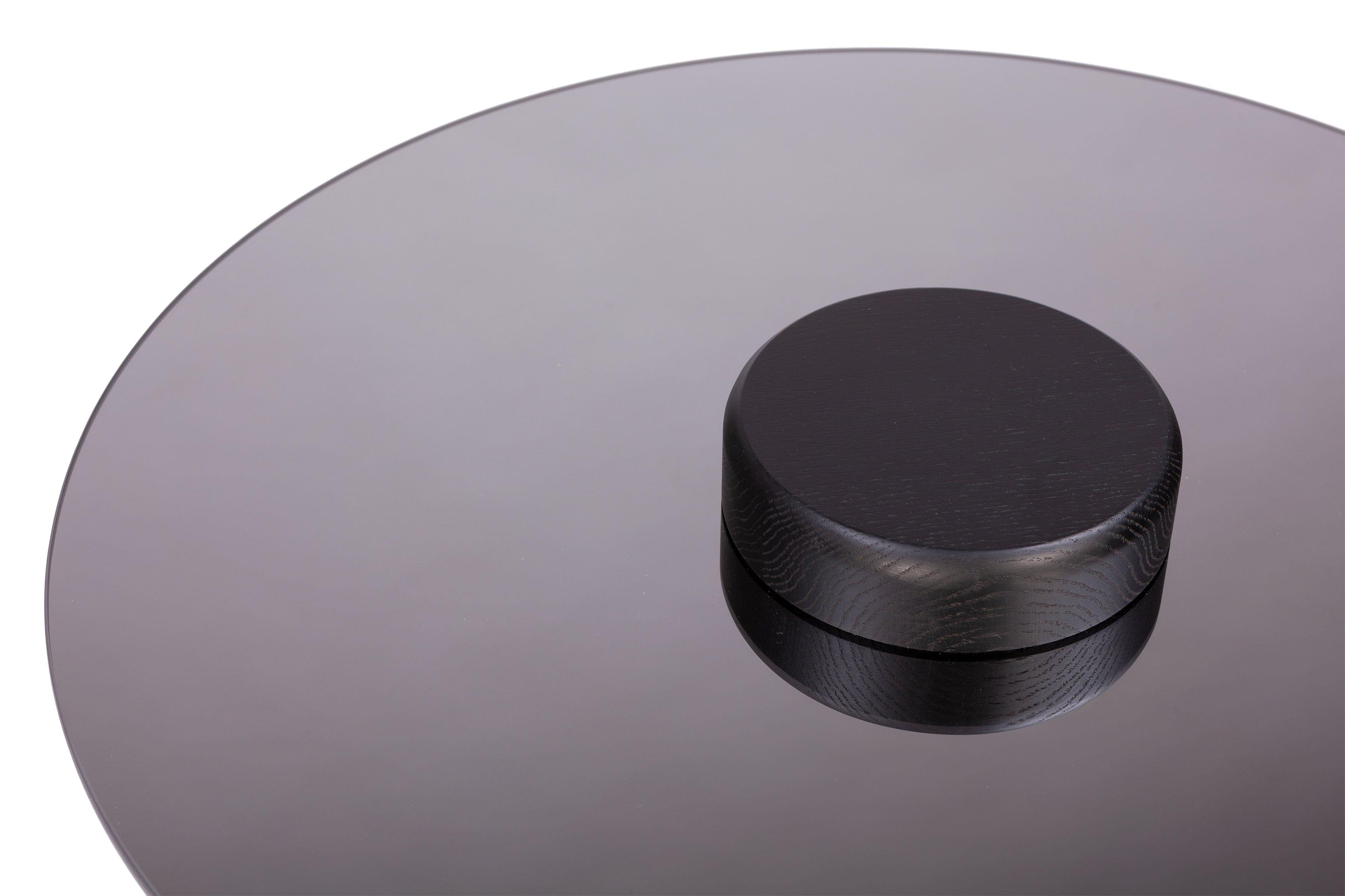 Stolik kawowy TYK czarny dąb z lustrzanym blatem Nordifra Eye on Design