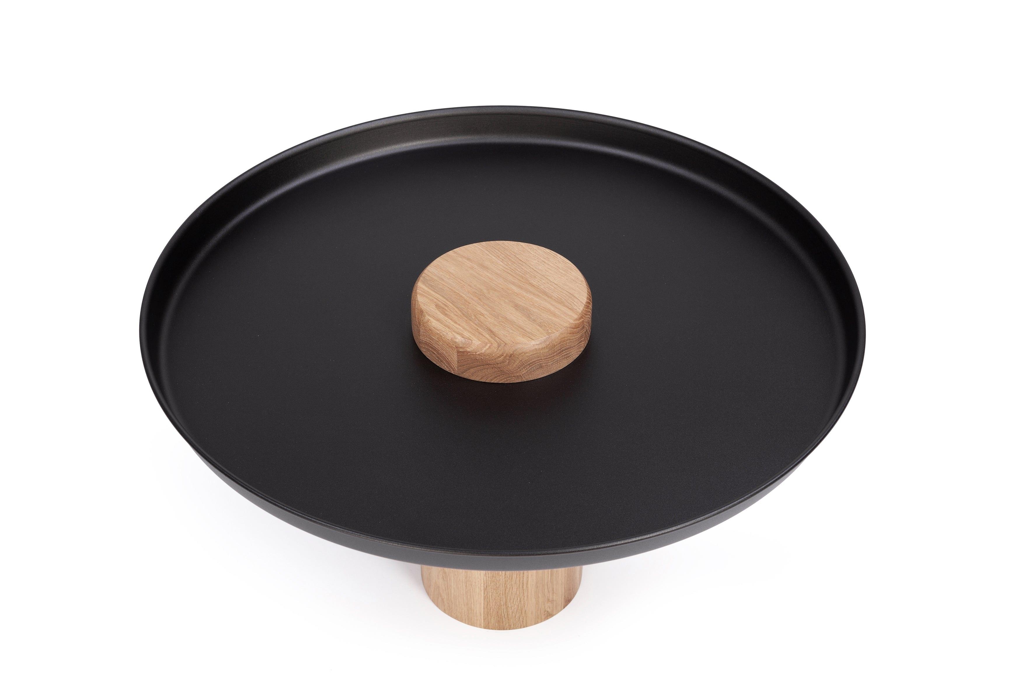 Stolik kawowy TYK dąb naturalny z czarnym blatem Nordifra Eye on Design