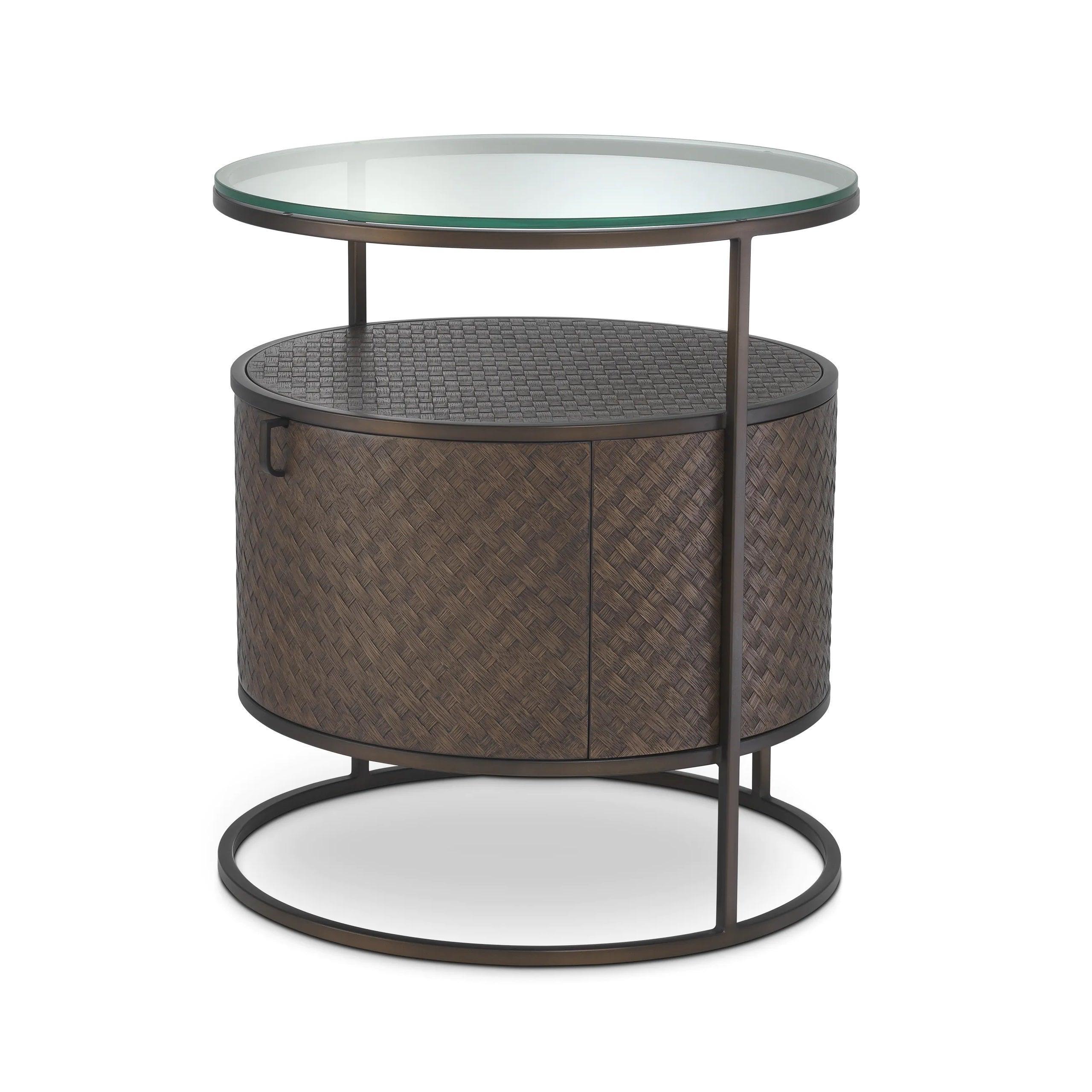 Stolik nocny NAPA VALLEY ciemnobrązowy fornir dębowy Eichholtz Eye on Design