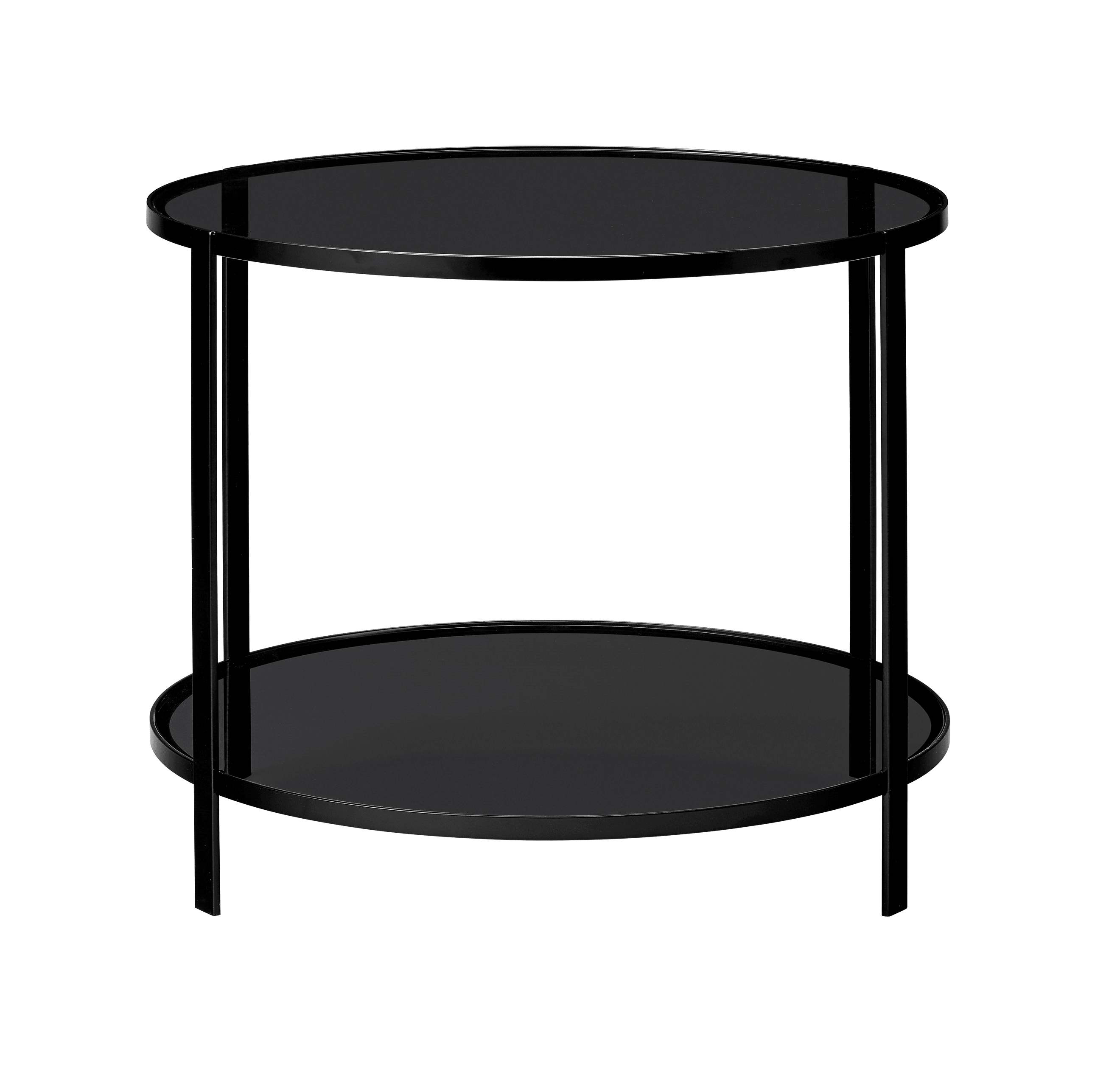 Stolik okrągły ze szklanym blatem FUMI czarny AYTM Eye on Design