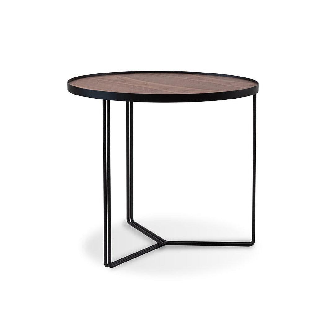 Stolik pomocniczy BIBIA II fornir z czarną podstawą Nobonobo Eye on Design