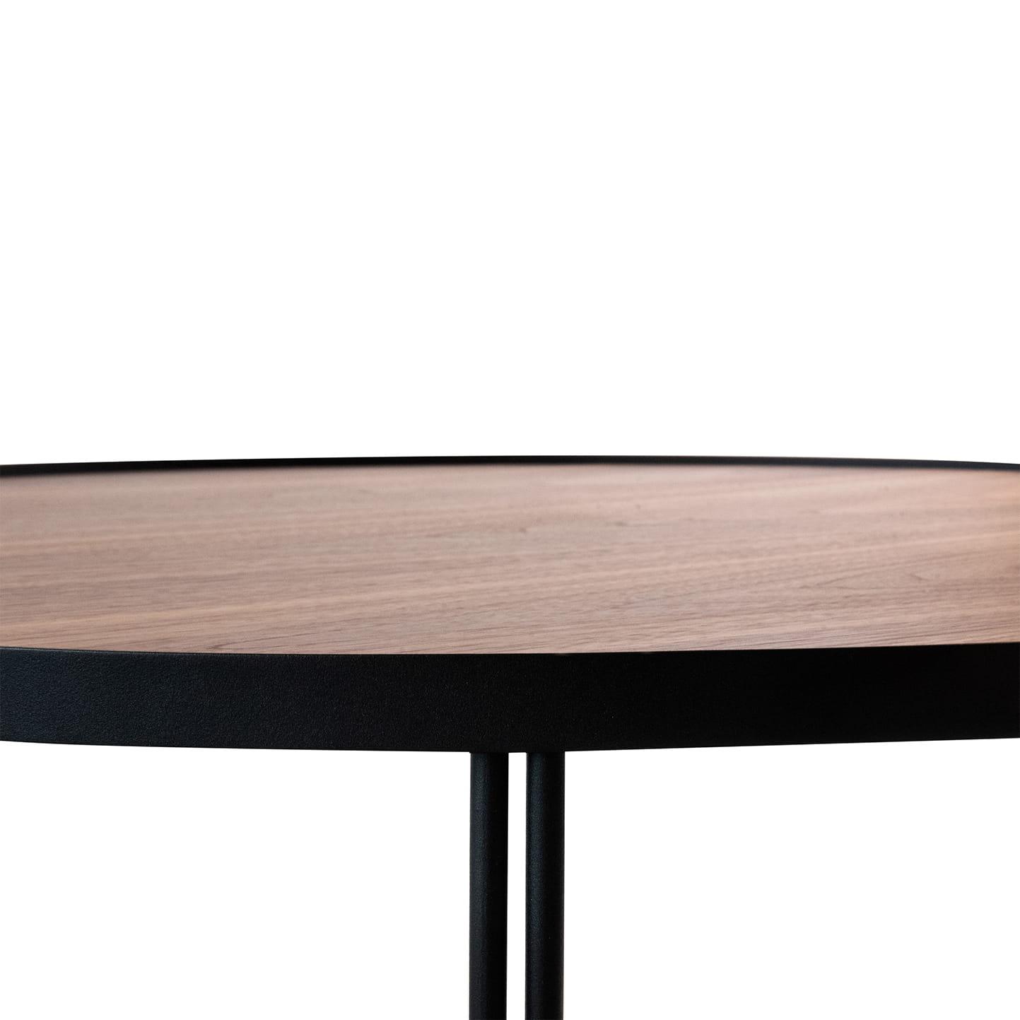 Stolik pomocniczy BIBIA II fornir z czarną podstawą Nobonobo Eye on Design