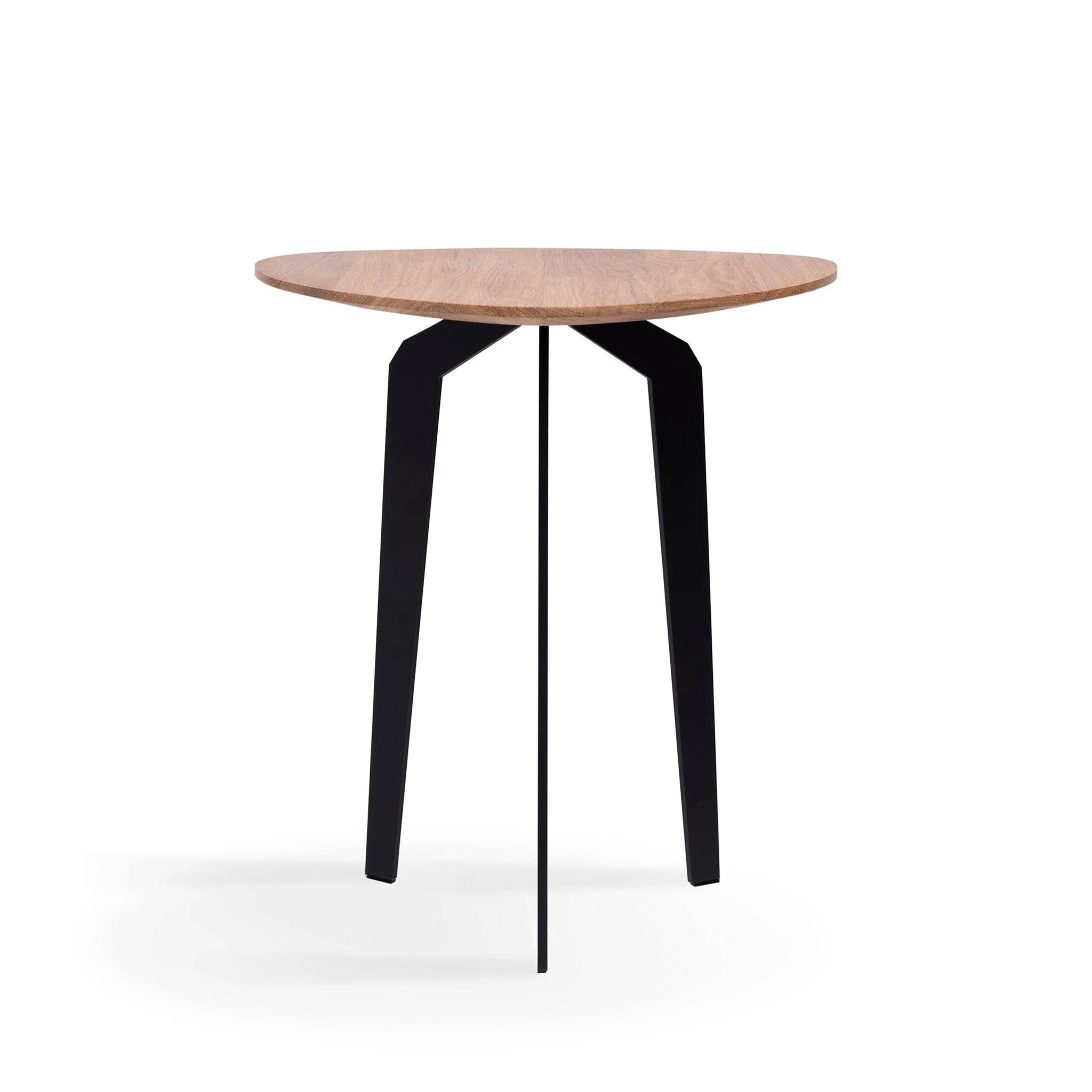 Stolik pomocniczy FEZA drewniany z czarną podstawą Nobonobo Eye on Design