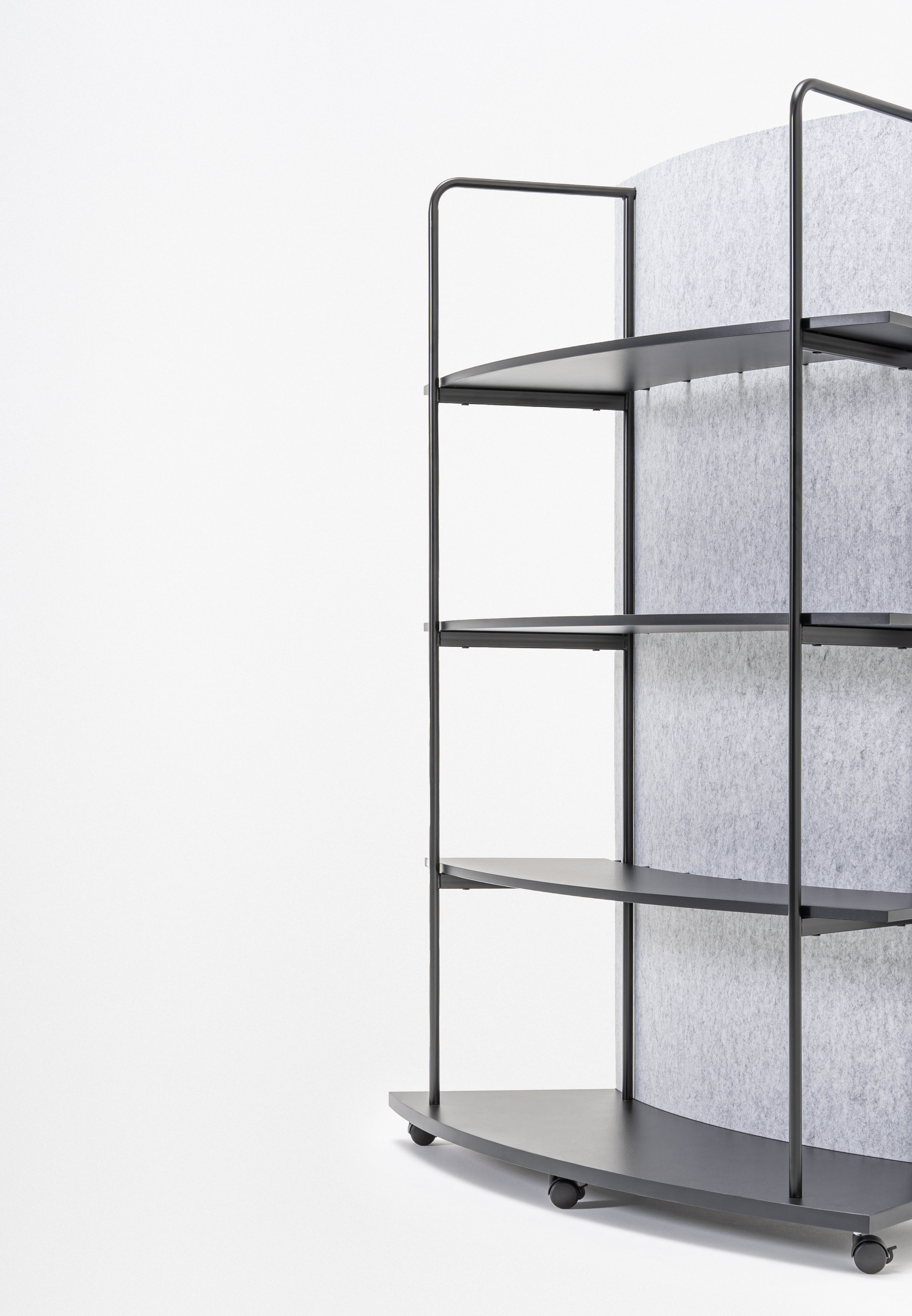 Stalen rek TANCA achterkant van vilt