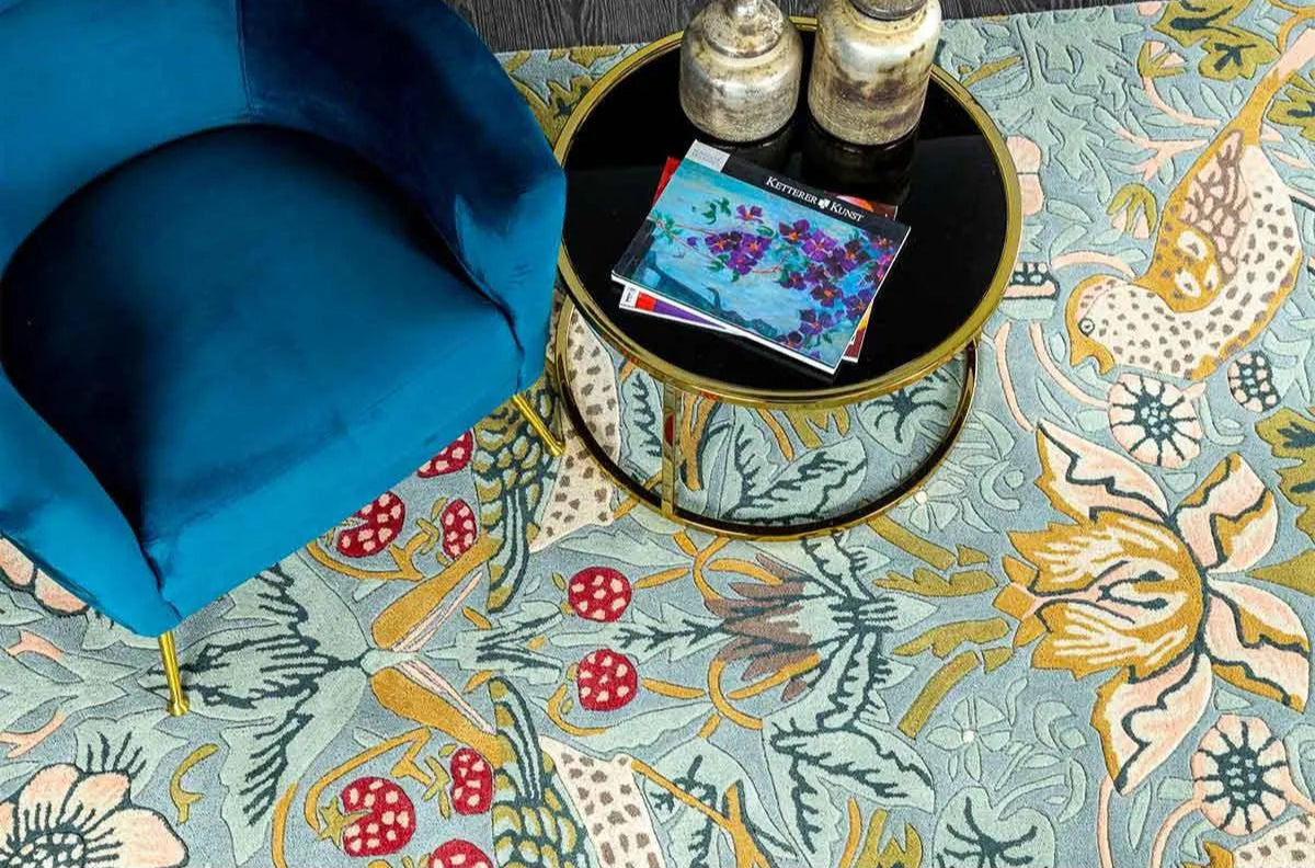 Vloerkleed AARDBEIENDIEF LEIGRIJS groen