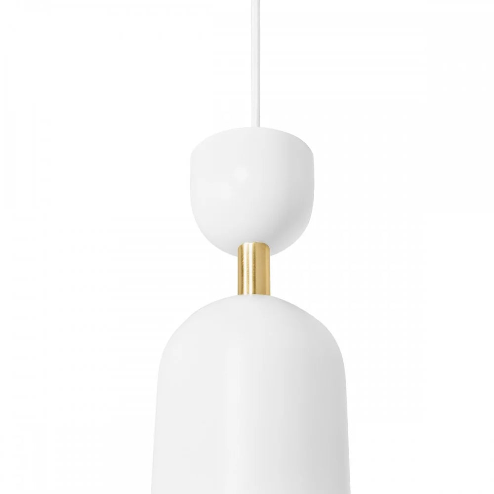 SUPURU pendant lamp in white with brass