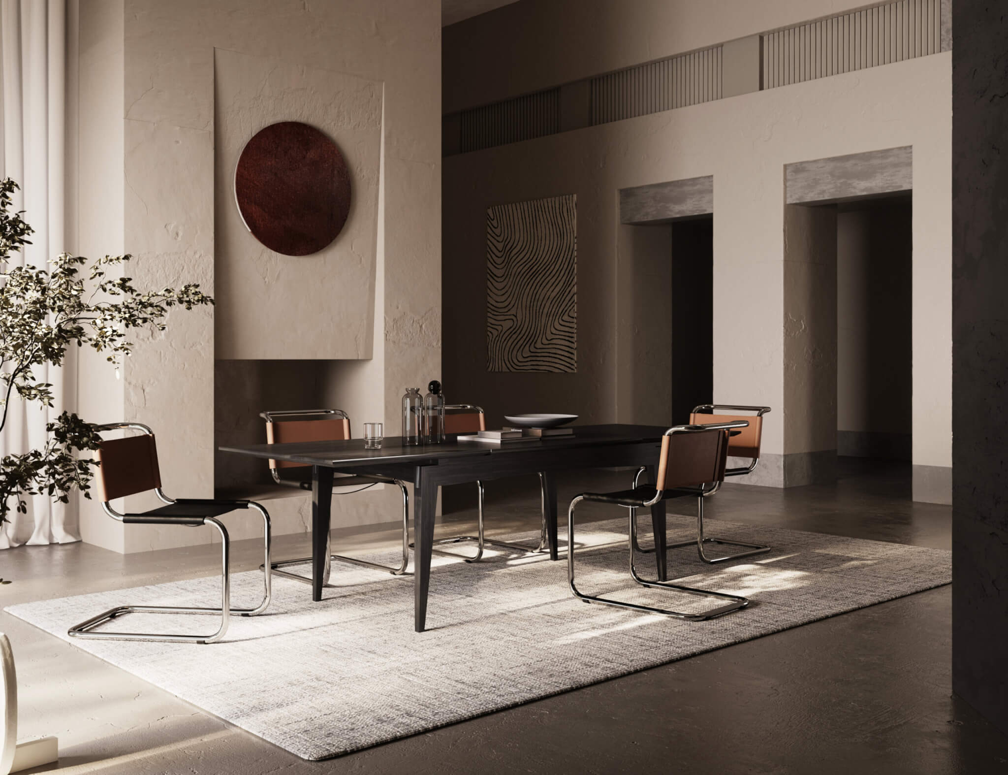 Tafel WIDEN zwart eiken