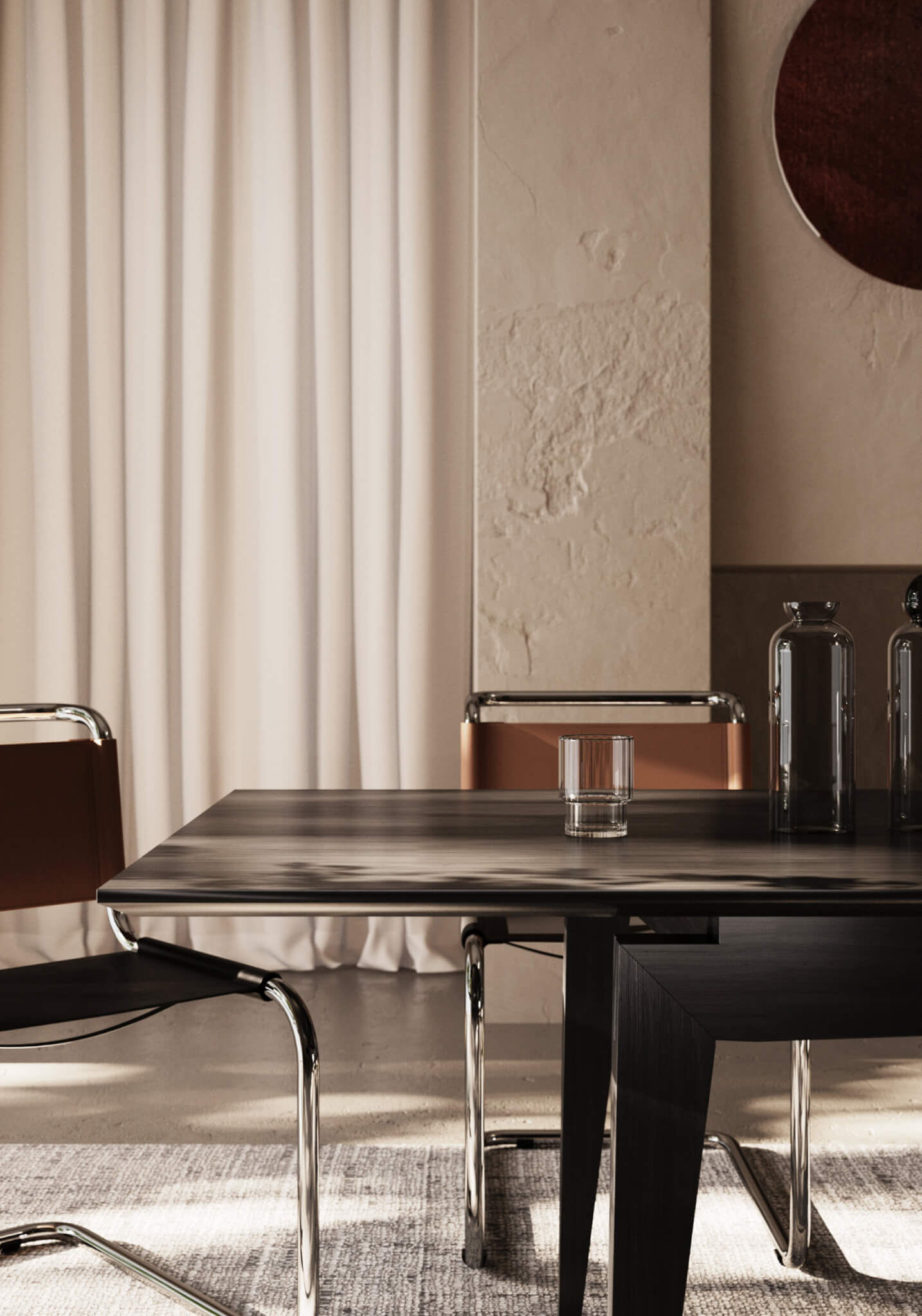 Tafel WIDEN zwart eiken