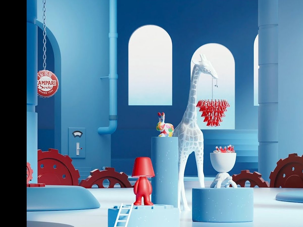 Portable lamp SWEET BROTHERS TOM - CAMPARI red