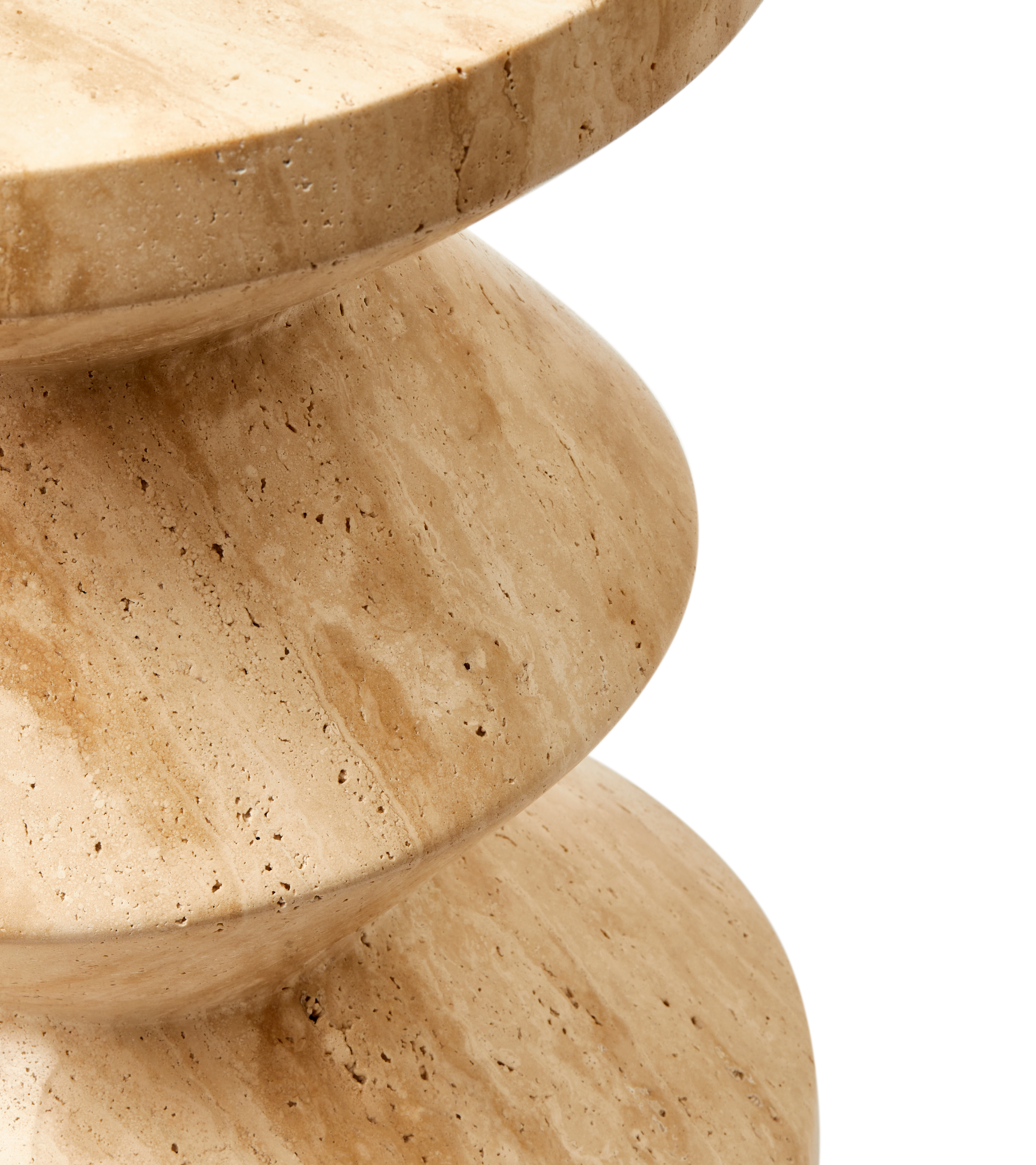 ZIG ZAG travertin kruk