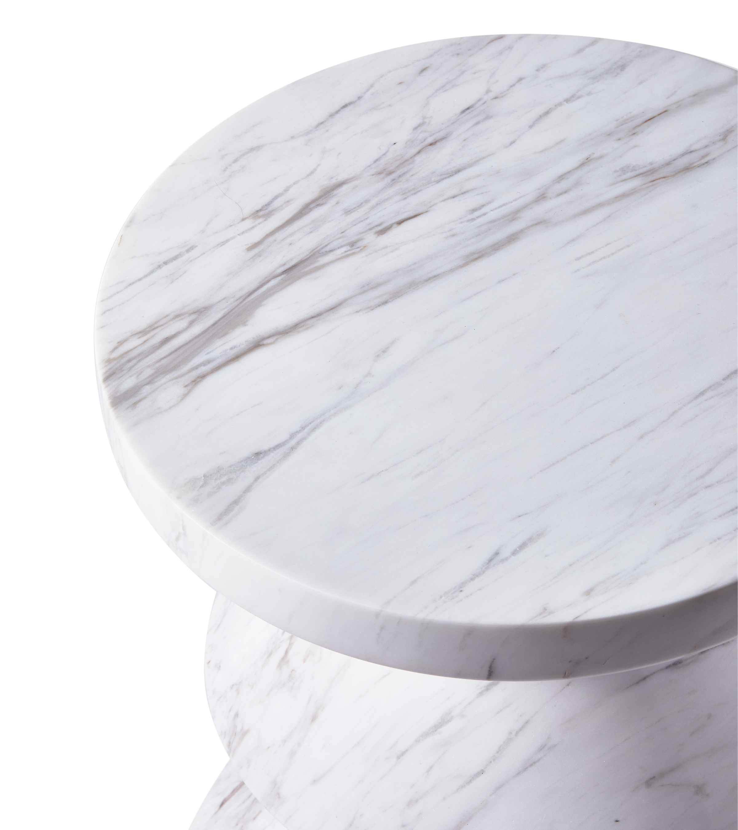 ZIG ZAG kruk wit marmer