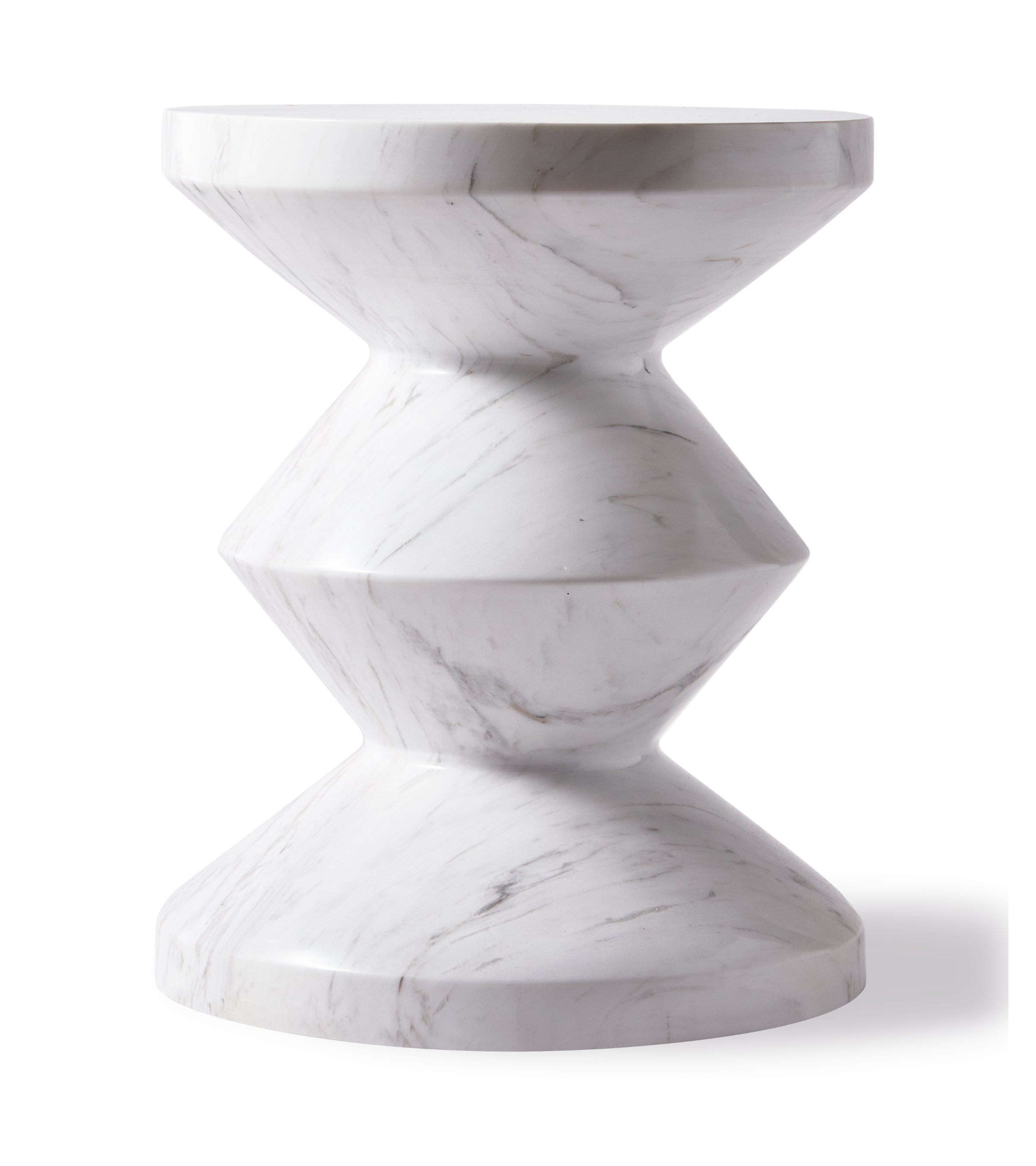 ZIG ZAG kruk wit marmer