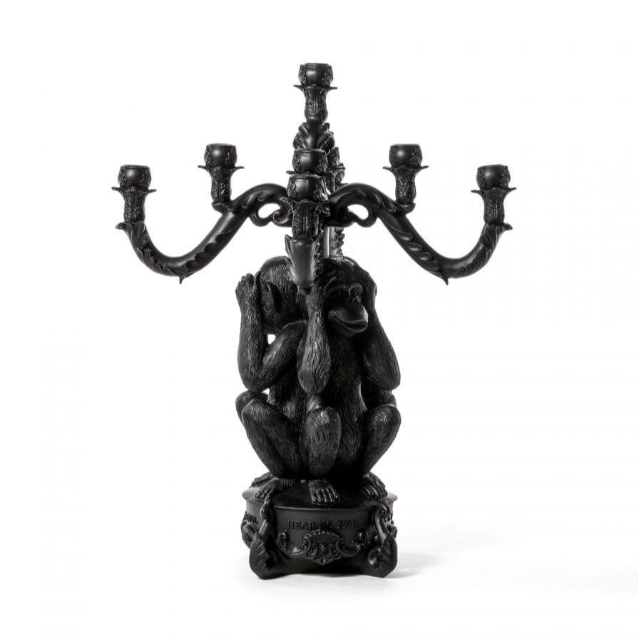 Świecznik 3 MONKEYS czarny Seletti Eye on Design