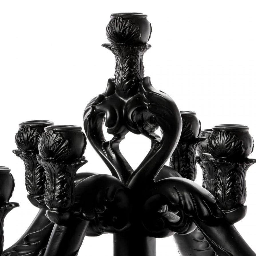 Świecznik 3 MONKEYS czarny Seletti Eye on Design