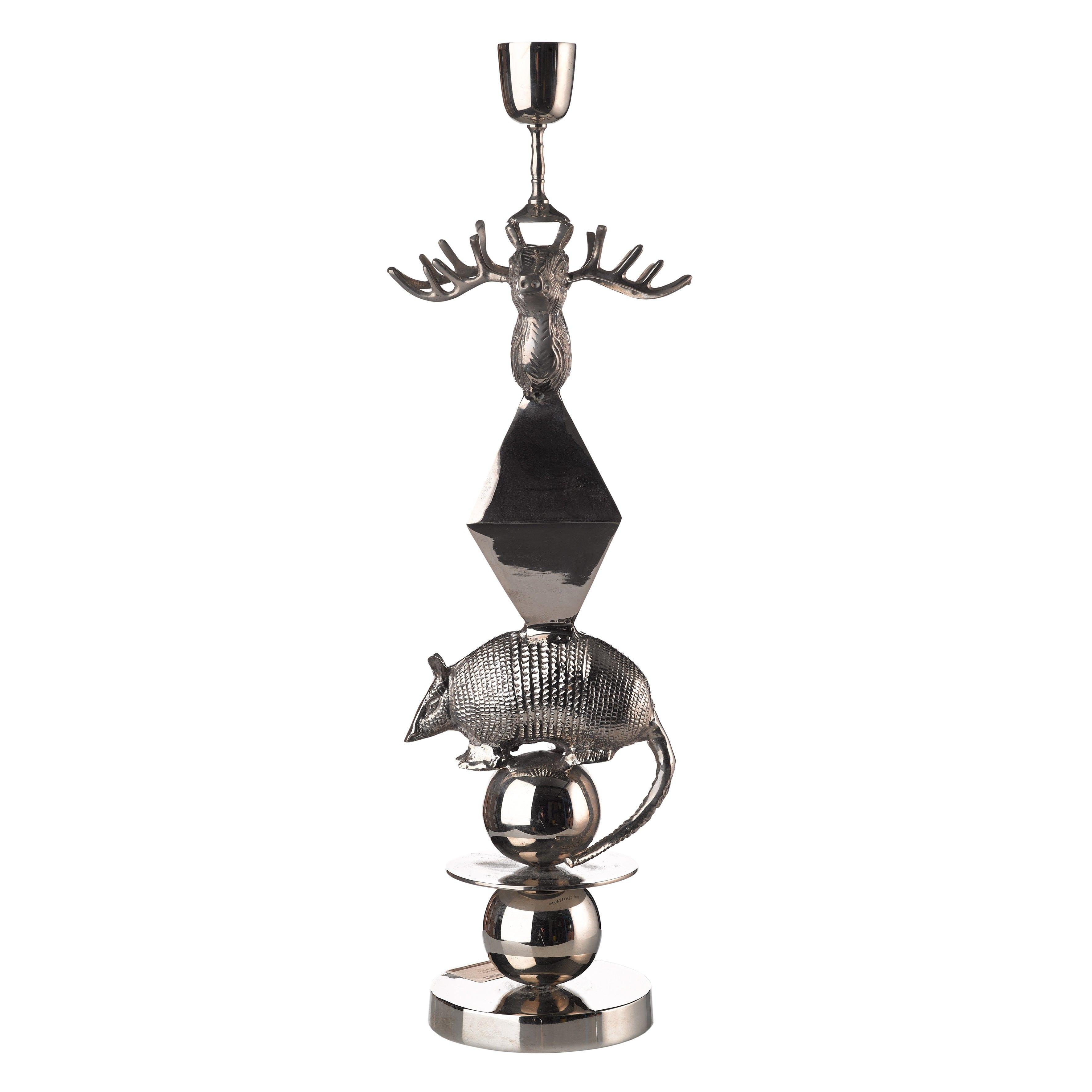 Świecznik DEER srebrny Pols Potten Eye on Design