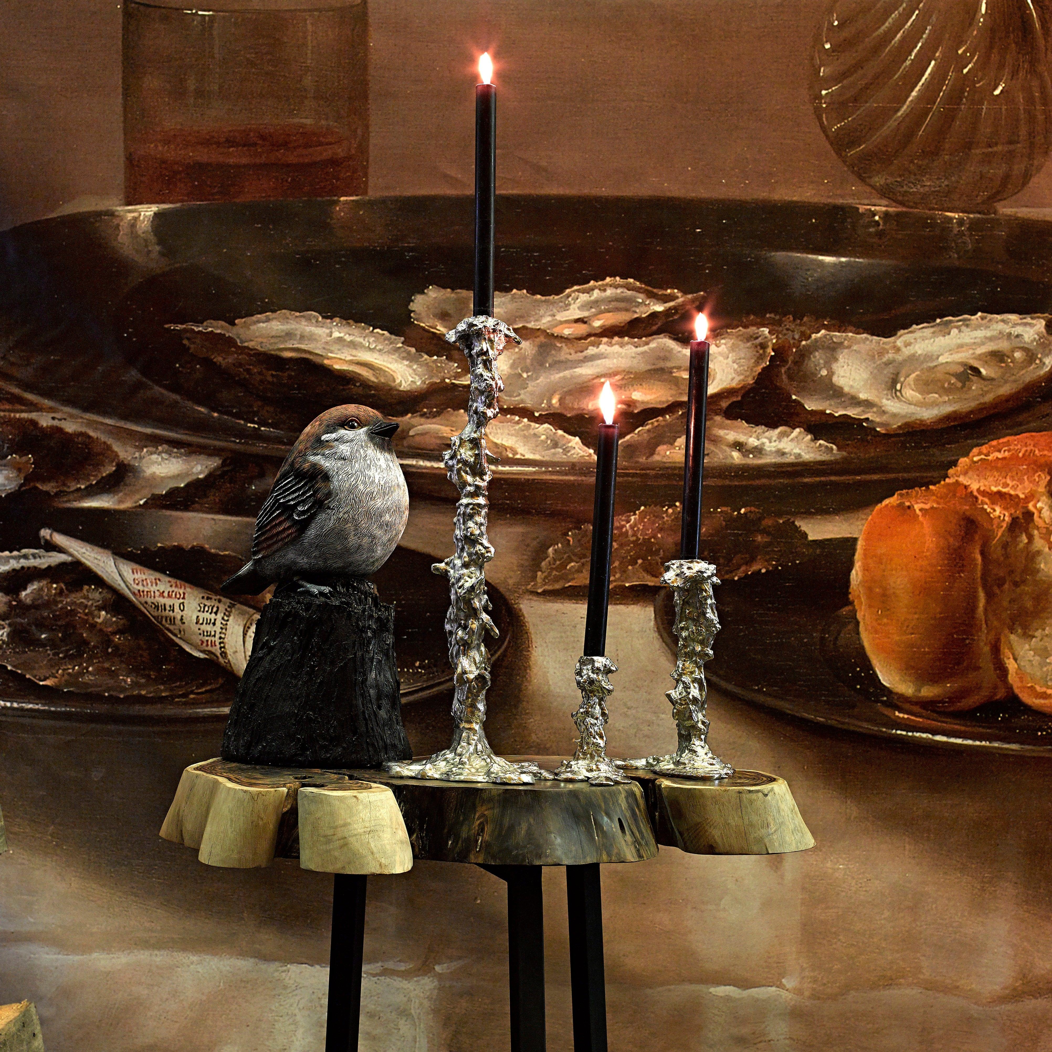 Świecznik DRIP srebrny Pols Potten Eye on Design