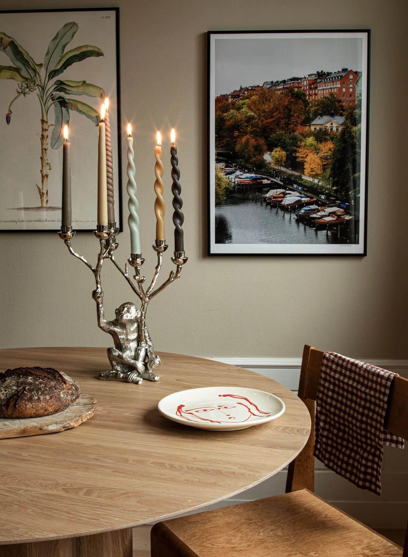 Świecznik MONKEY srebrny Pols Potten Eye on Design