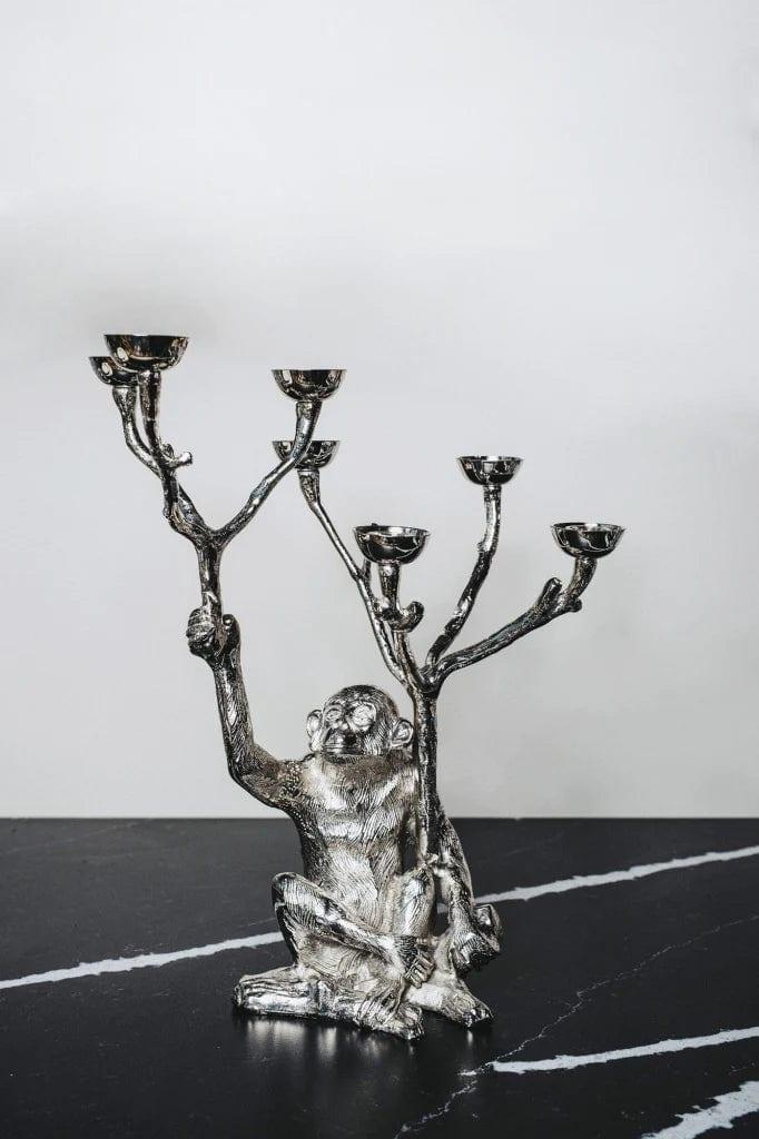 Świecznik MONKEY srebrny Pols Potten Eye on Design