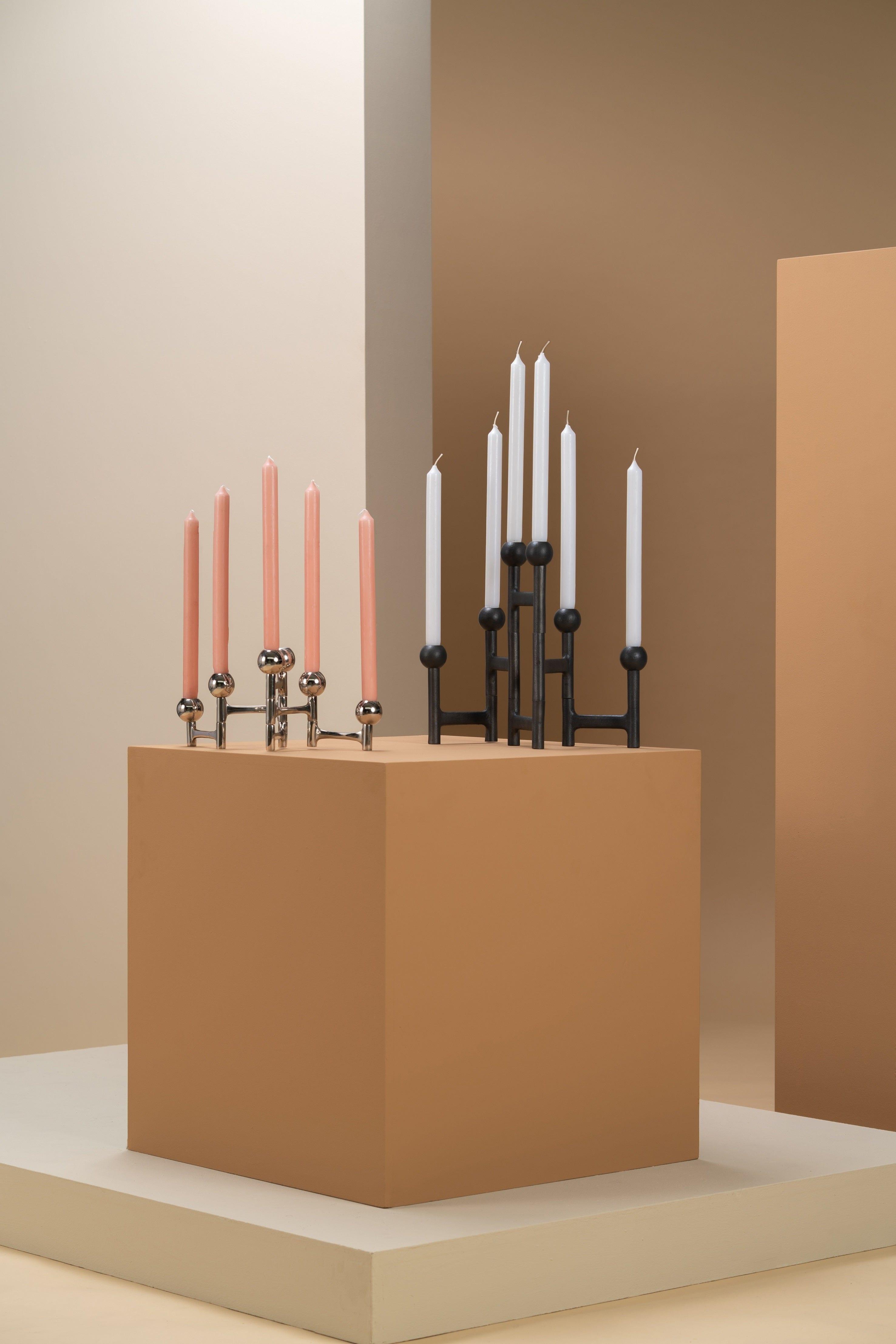 Świecznik ROUND grafitowy Pols Potten Eye on Design