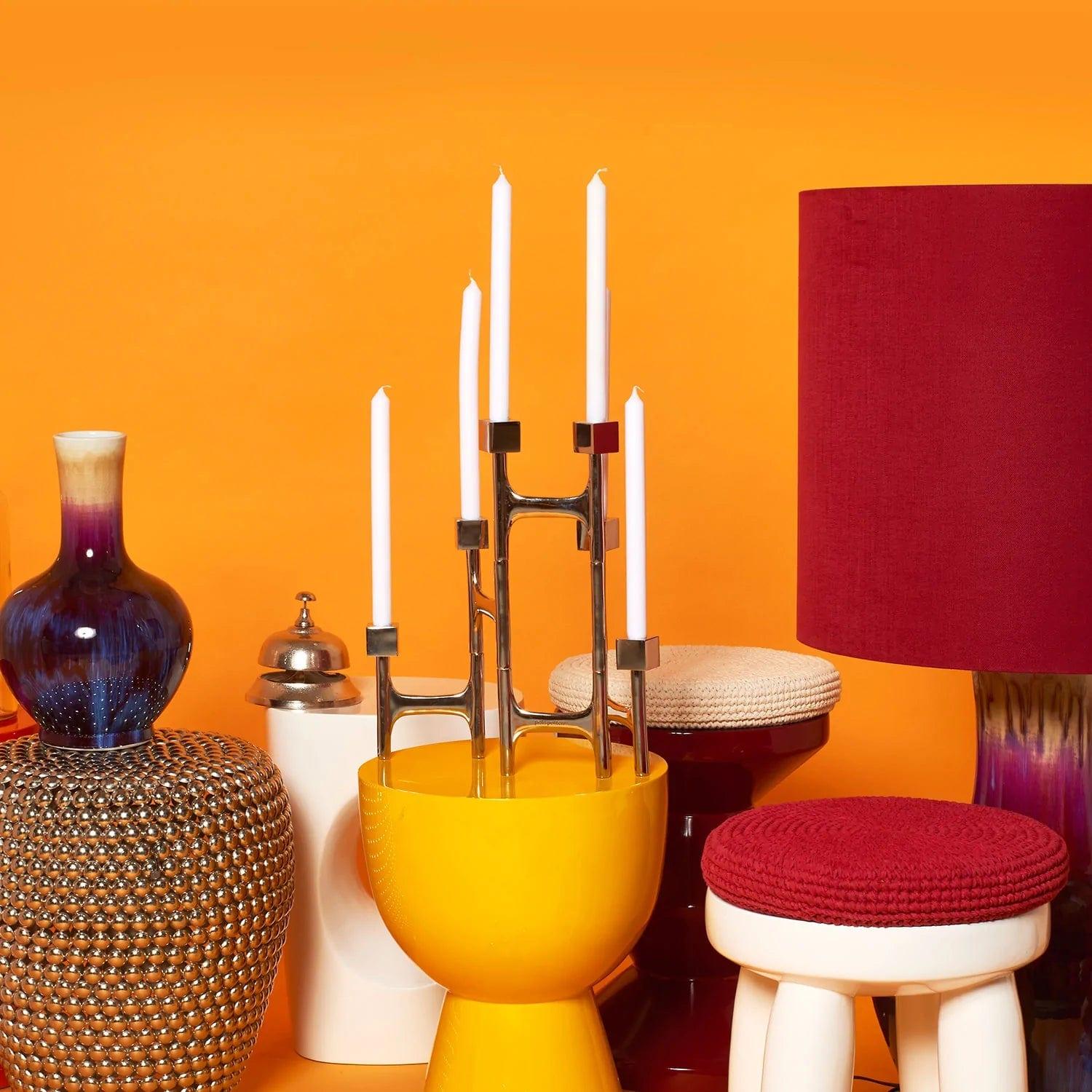 Świecznik SQUARE srebrny Pols Potten Eye on Design