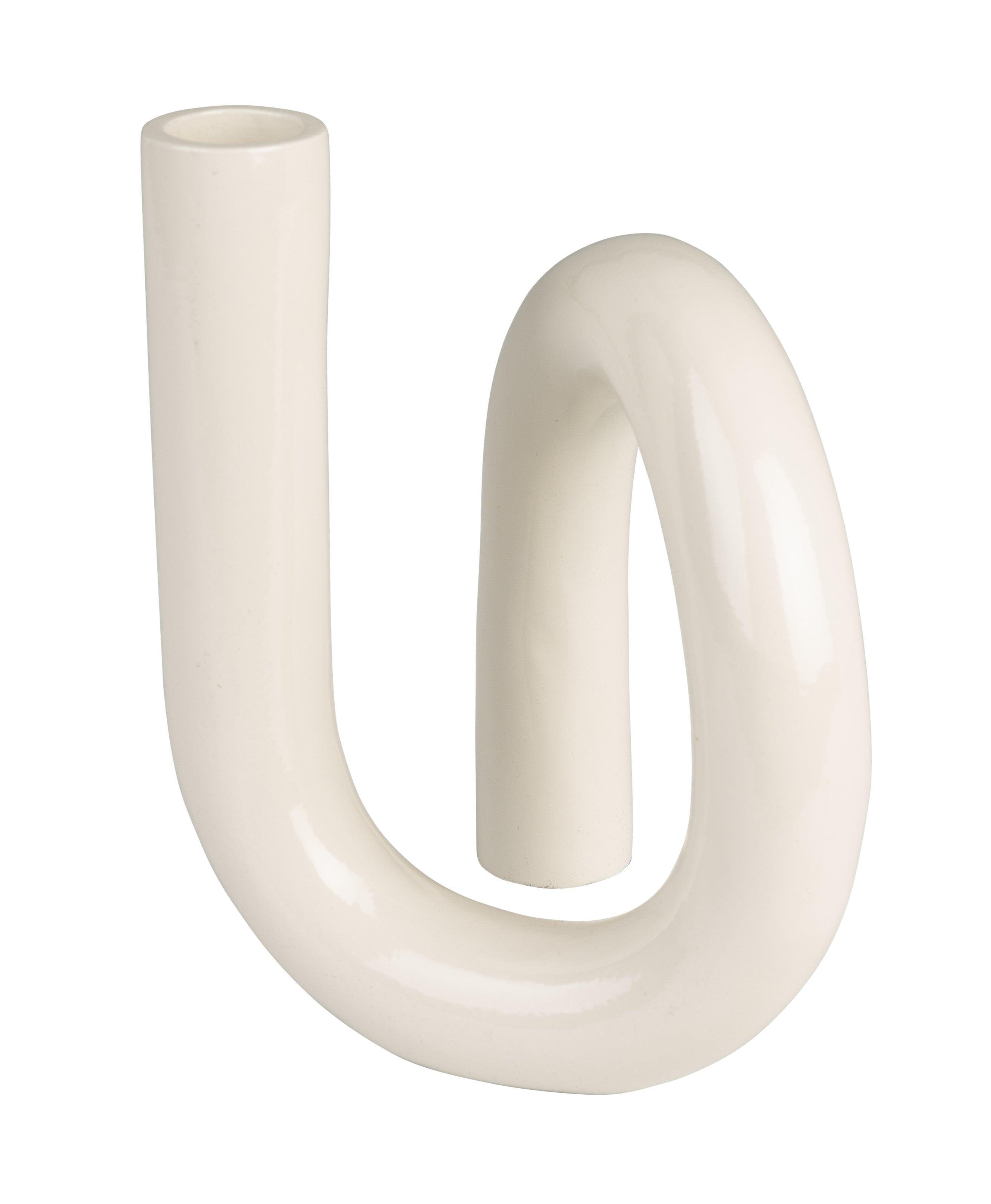 Świecznik TUBO połyskujący beżowy Zuiver 18 x 10 cm Eye on Design